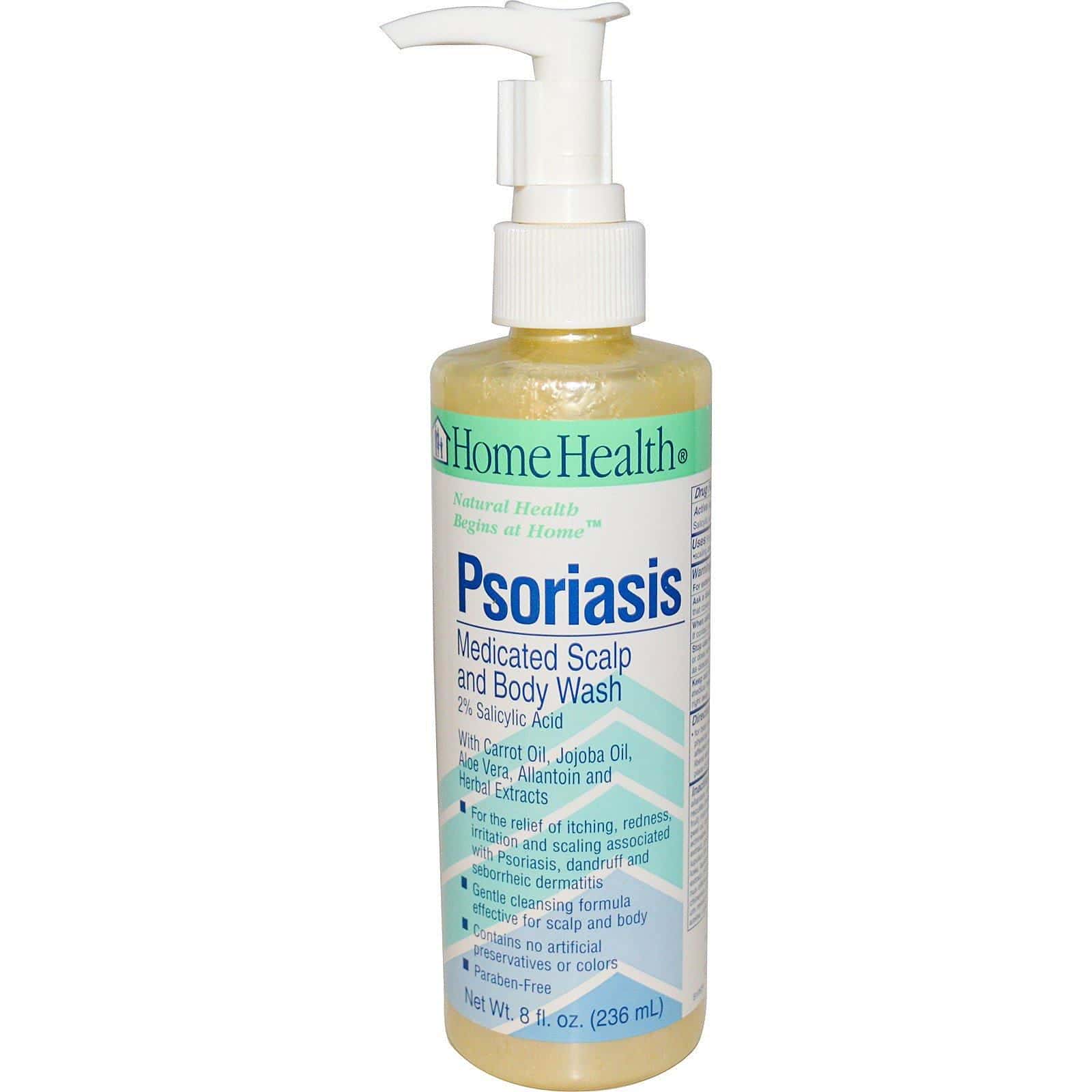Home Health, Psoriasis, gel de baño para el cuerpo y el cuero cabelludo, 8 fl oz (236 ml)