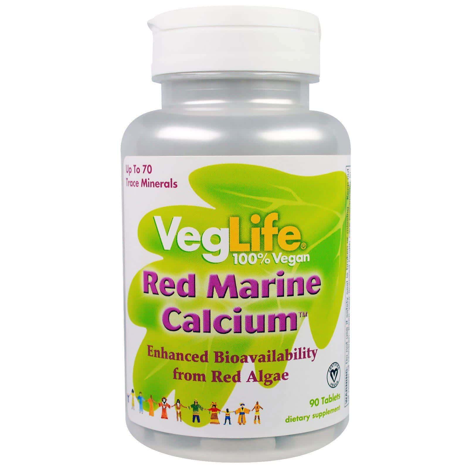 VegLife, Calcio marino rojo, 90 tabletas