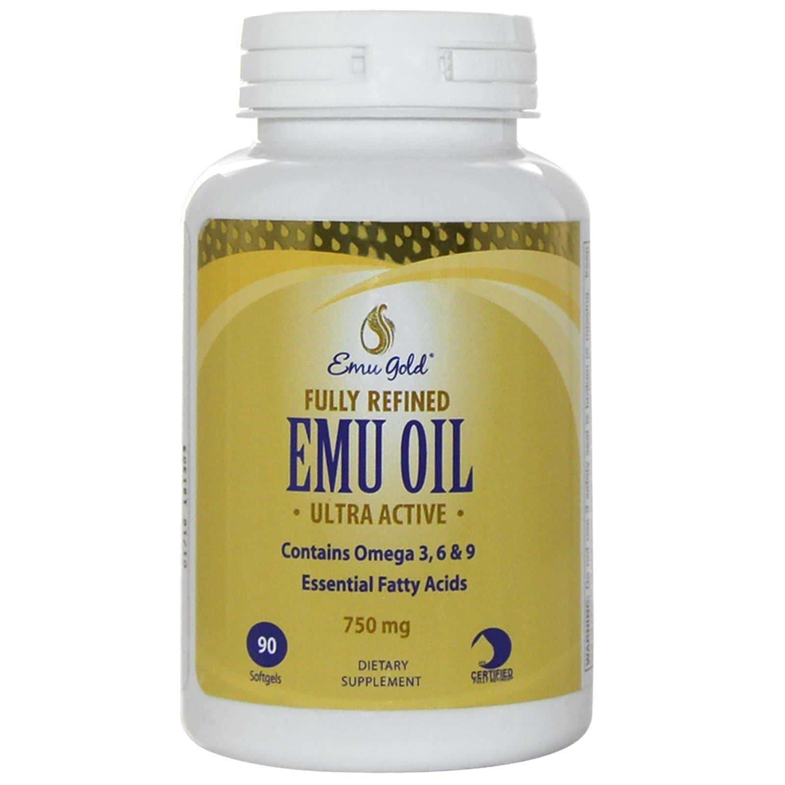 Emu Gold, Totalmente refinado aceite de emú, Ultra Activo, 750 mg, 90 cápsulas blandas