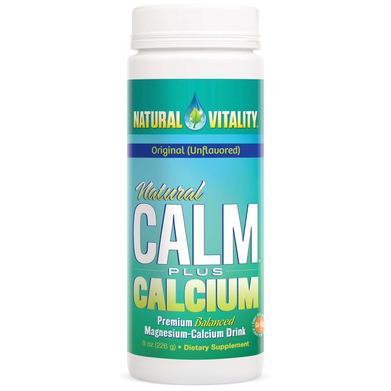 Natural Vitality, Calma natural más calcio, original (sin sabor), 8 oz (226 g)