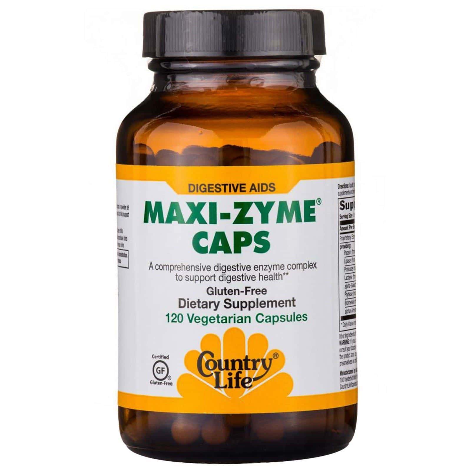 Country Life, Maxi-Zyme Cápsulas, 120 Cápsulas vegetarianas