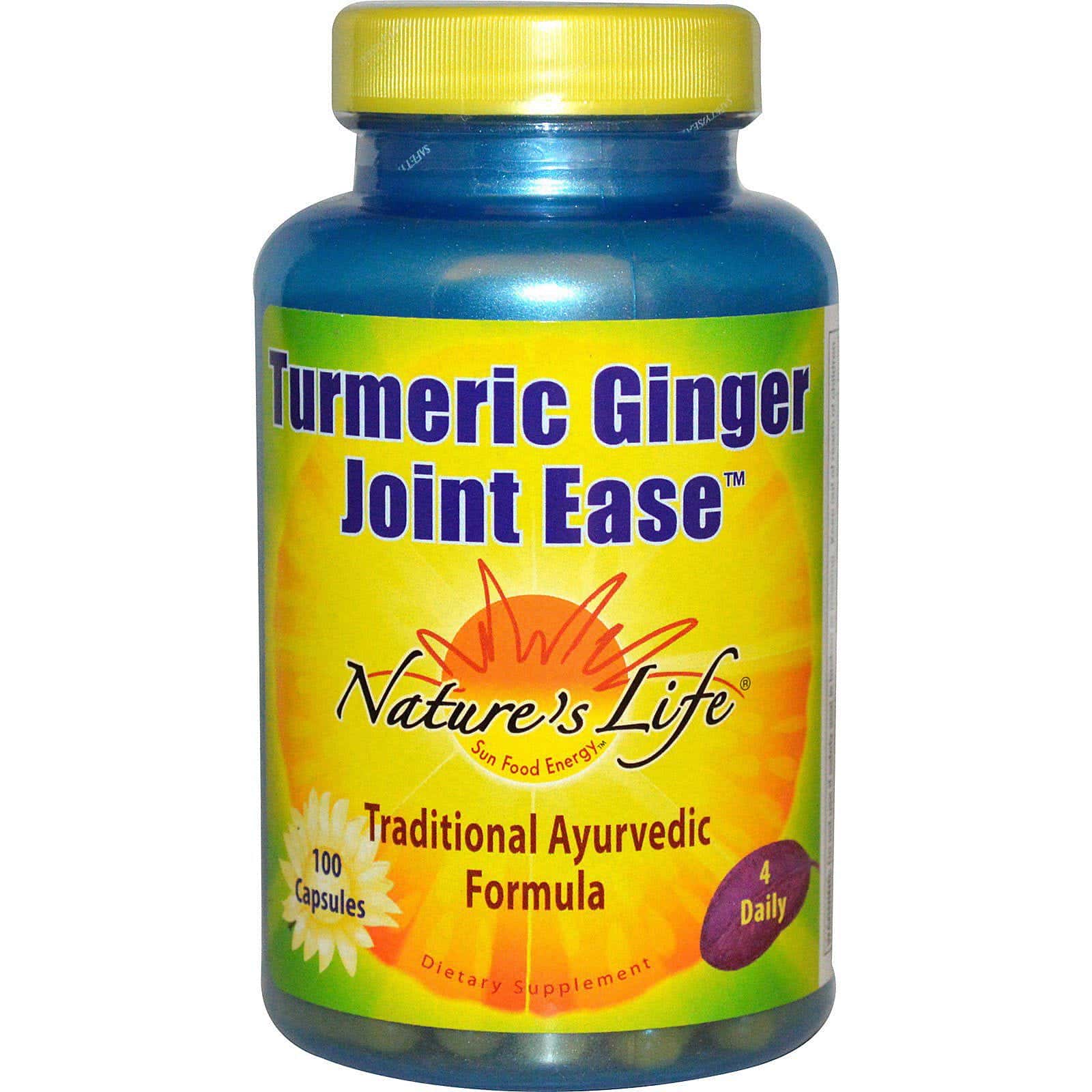 Nature's Life, Turmeric Ginger Joint Ease, 100 cápsulas