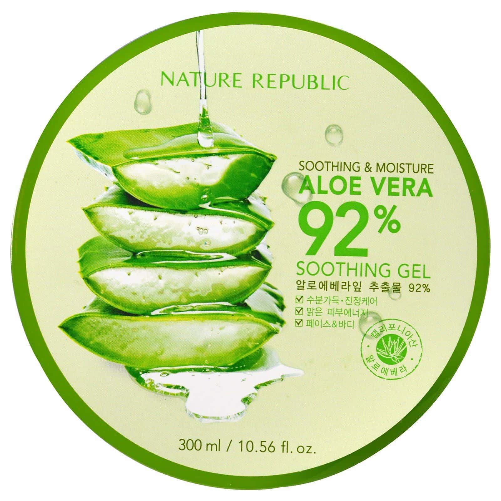 Nature Republic, Gel con 92 % Aloe Vera calmante y humectante, 10,56 fl oz (300 ml)