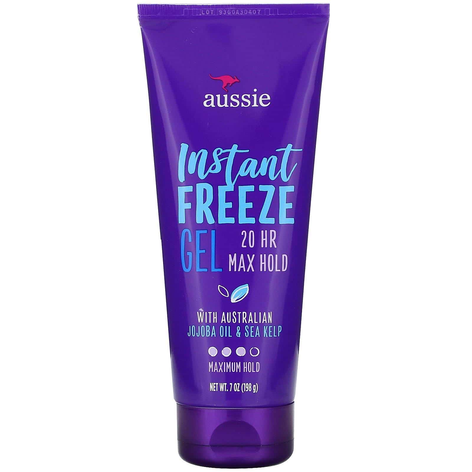 Aussie, Instant Freeze Gel, with Australian Jojoba Oil & Sea Kelp, Maximum Hold, 7 oz (198 g)