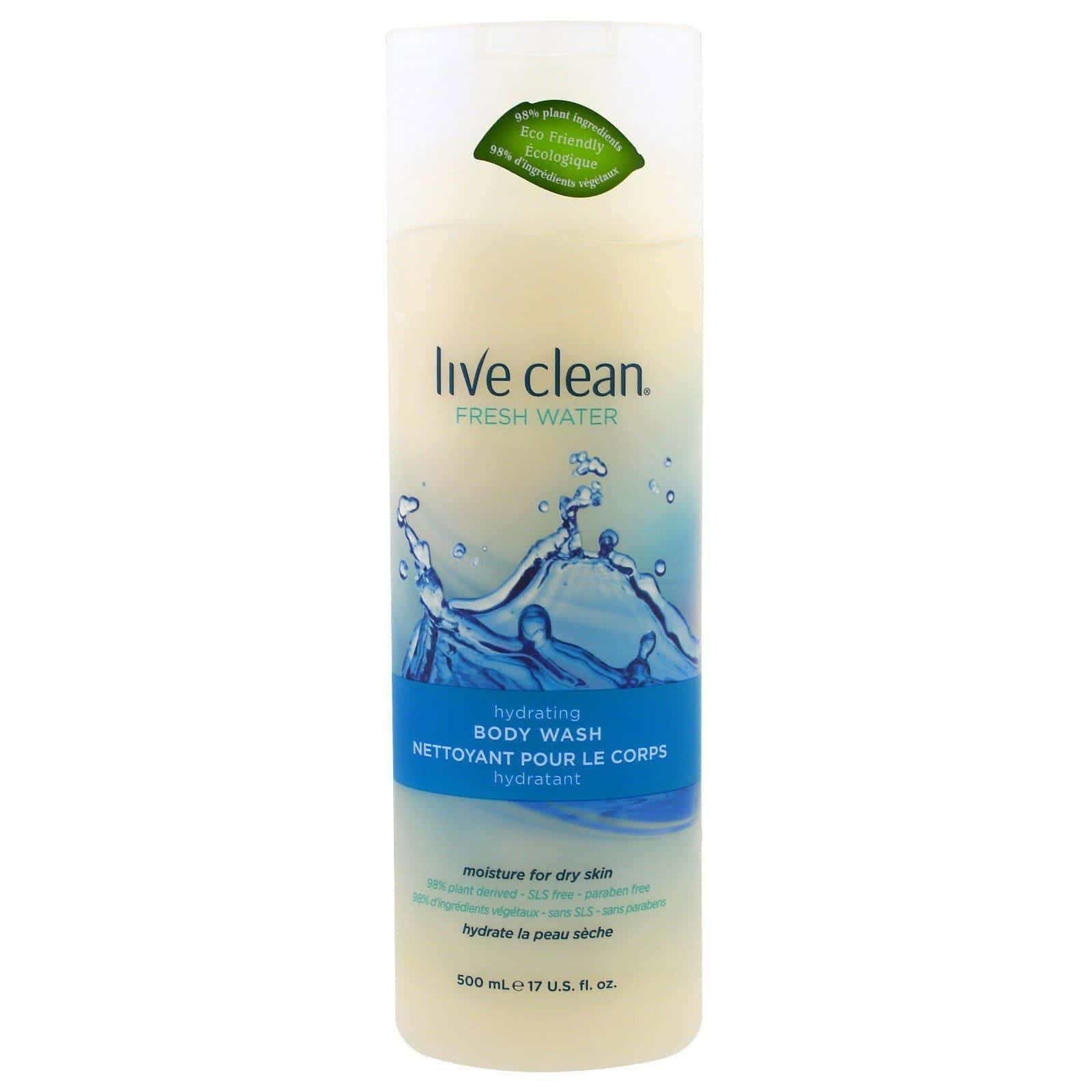 Live Clean, Jabón líquido hidratante para el cuerpo, agua fresca, 17 fl oz (500 ml)