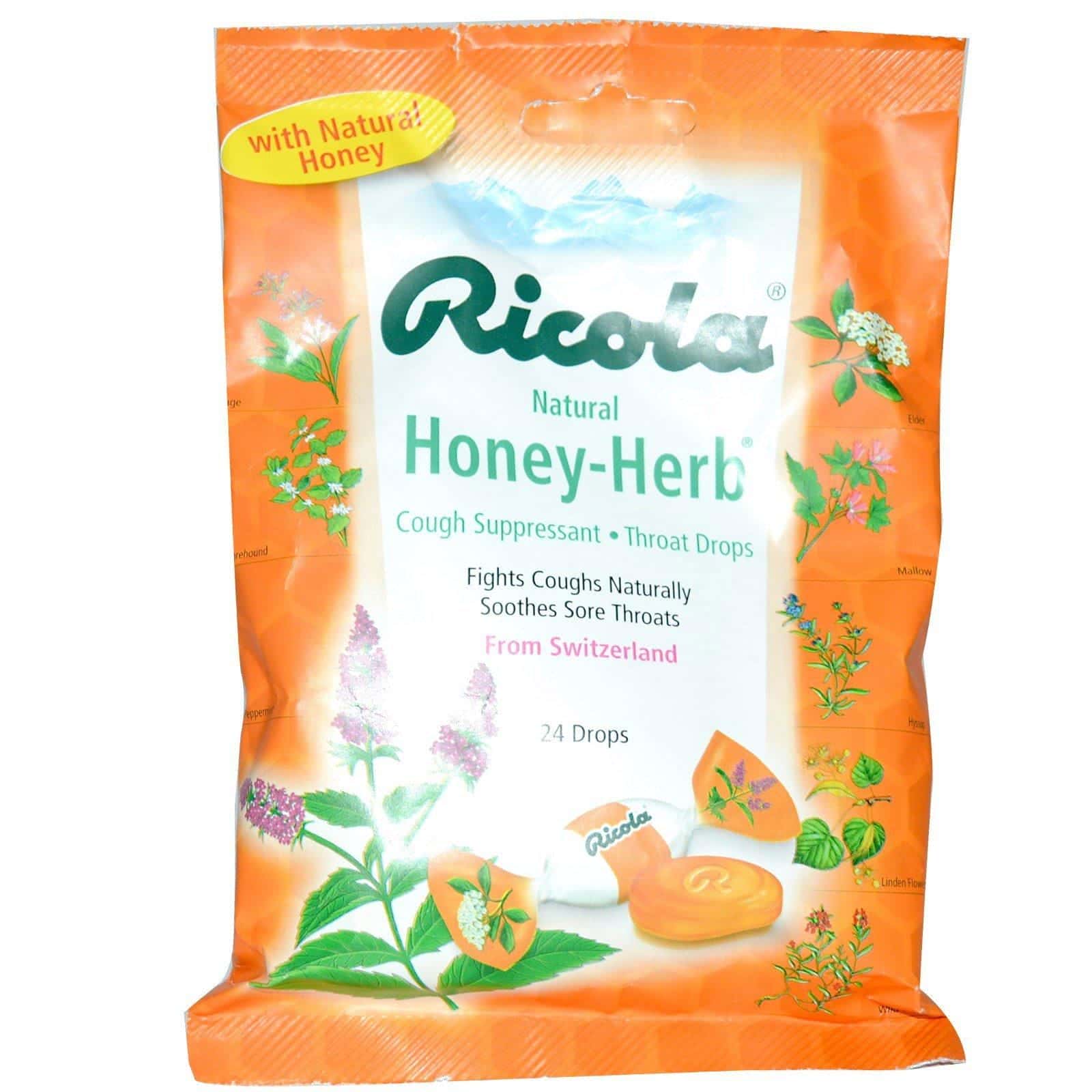 Ricola, Gotas de miel natural y hierbas, 24 gotas