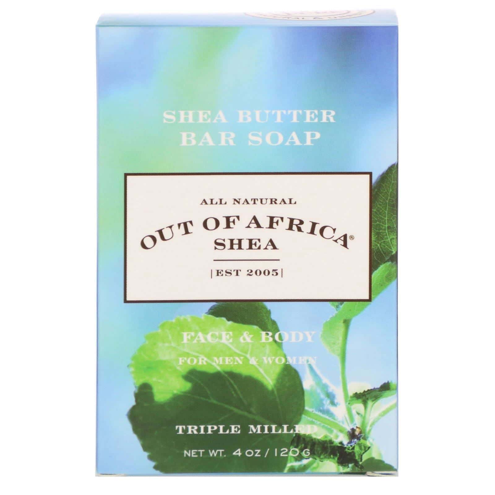 Out of Africa, Jabón en barra de manteca de karité, Rostro y cuerpo, 120 g (4 oz)