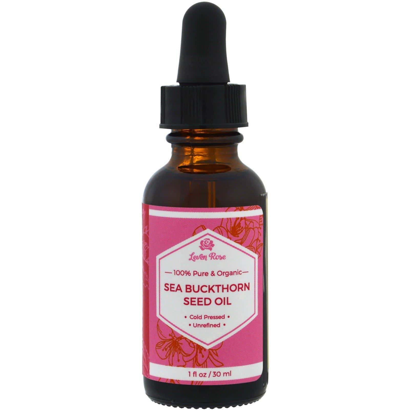 Leven Rose, Aceite de Semilla de Espino Cerval 100 % Puro y Orgánico, 1 oz (30 ml)