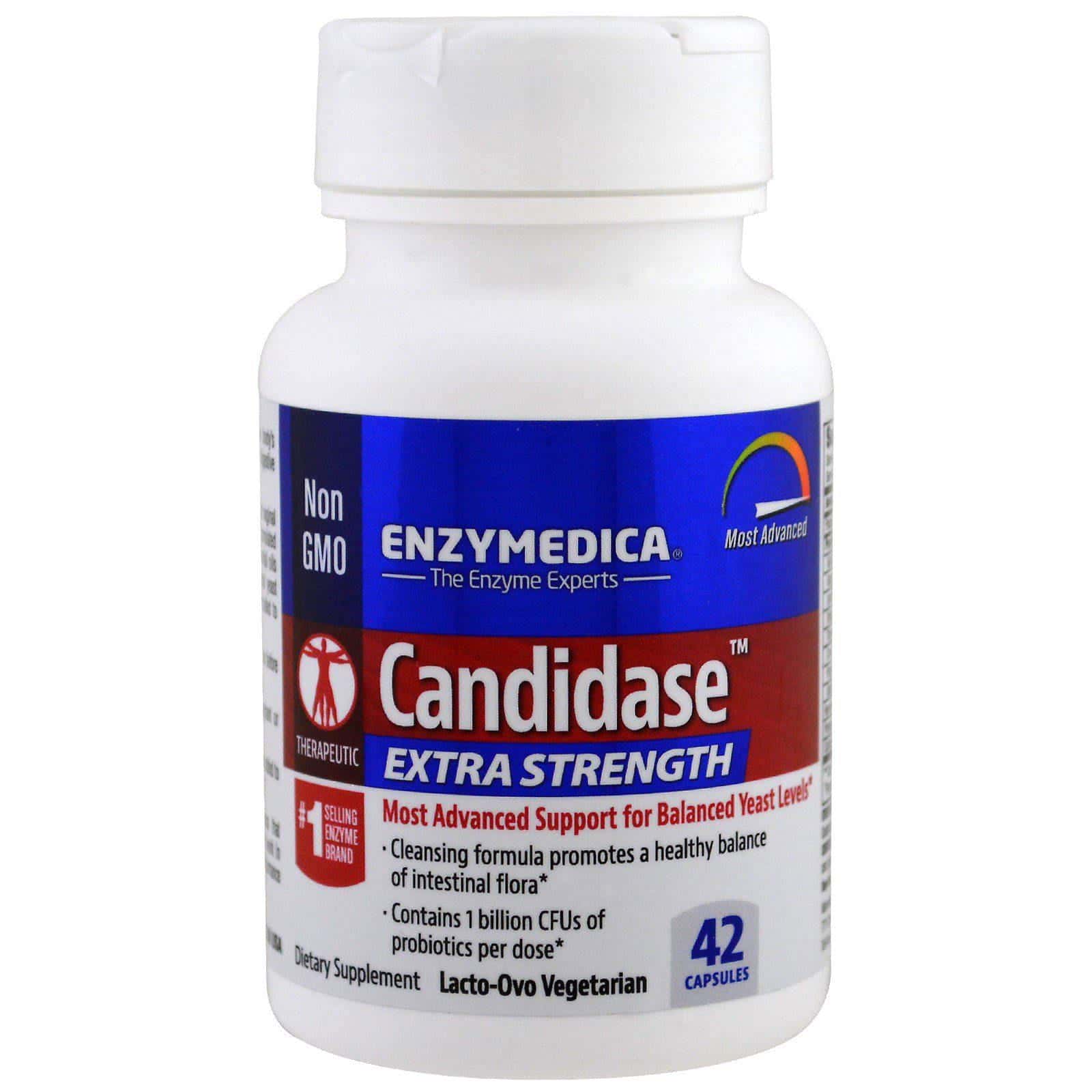 Enzymedica, Candidase, fuerza adicional, 42 cápsulas