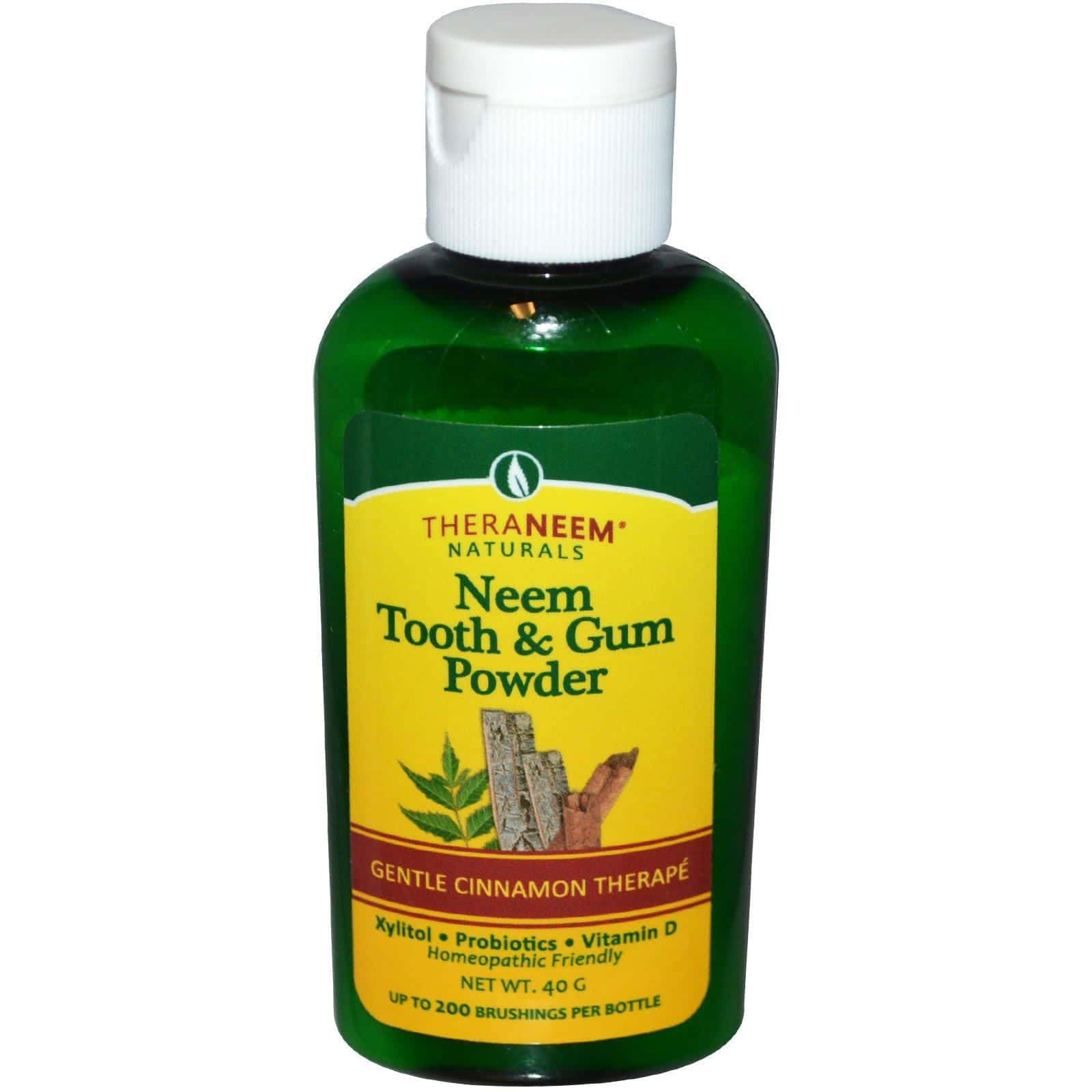 Organix South, Theraneem Naturals, polvo de nim para dientes y encías, Gentle Cinnamon Therape, 40 g