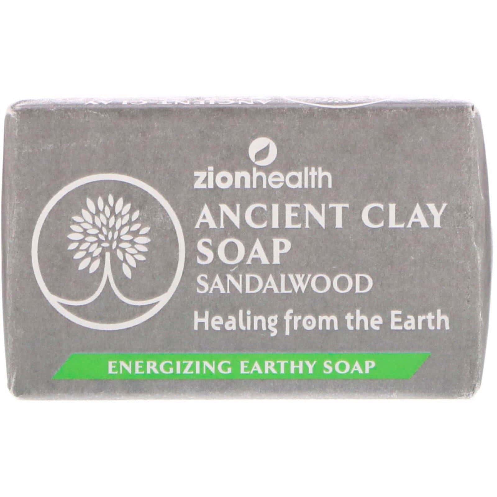 Zion Health, Jabón de arcilla antigua, sándalo, 6 oz (170 g)