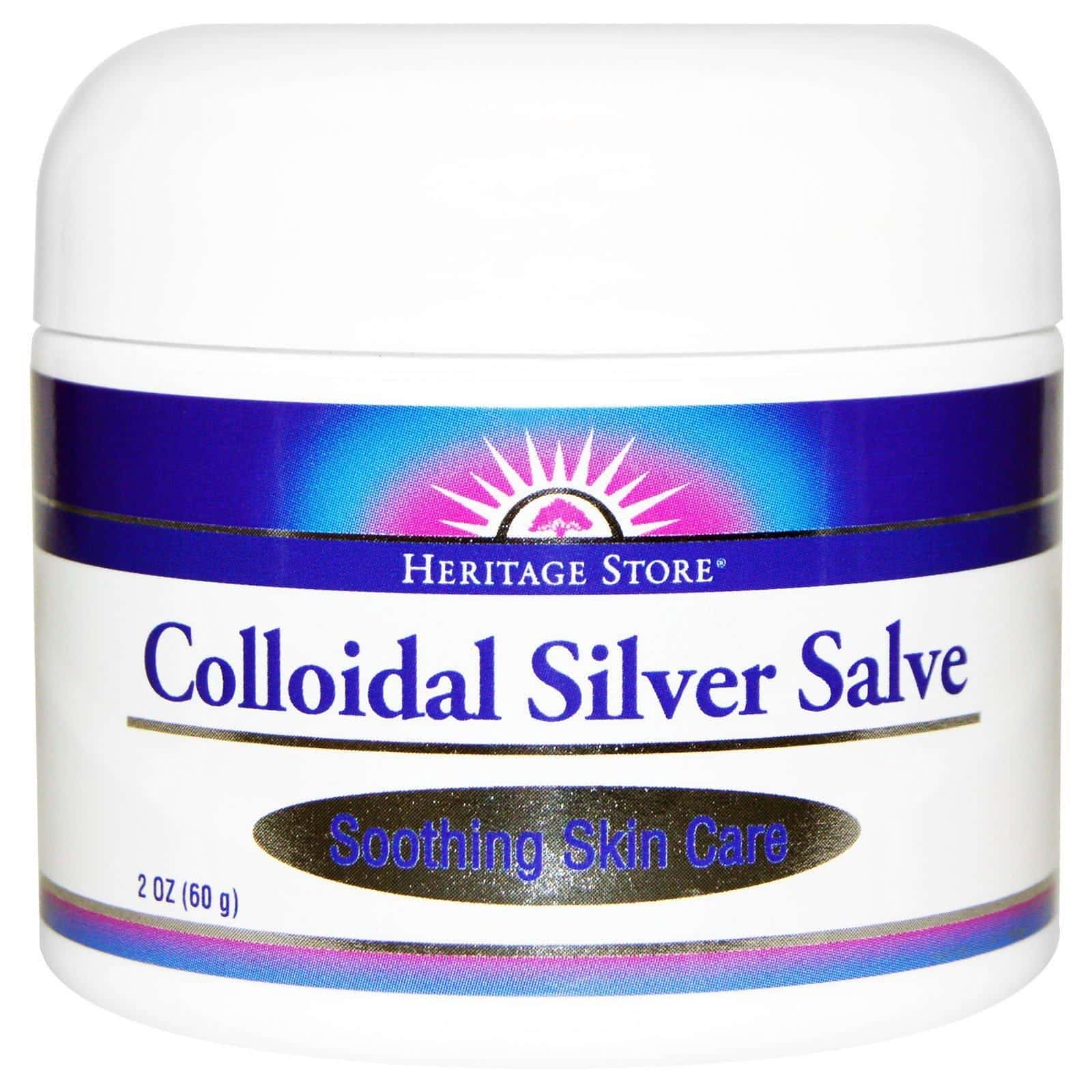 Heritage Store, Salva de plata coloidal, 2 oz (60 g)