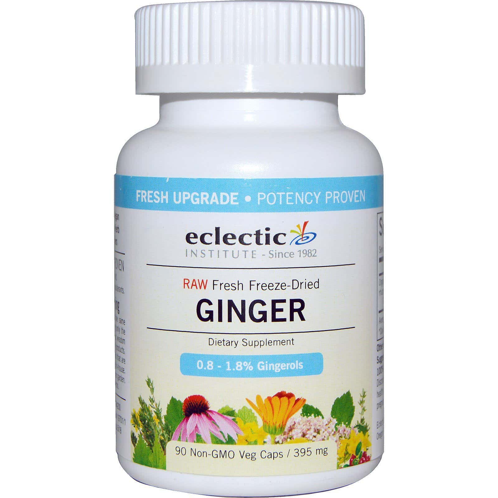 Eclectic Institute, Jengibre, 395 mg, 90 cápsulas vegetales no OGMs