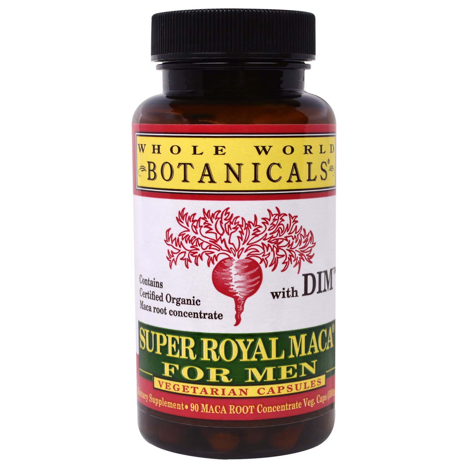Whole World Botanicals, Super Royal Maca para Hombres, 500 mg, 90 Cápsulas Vegetales