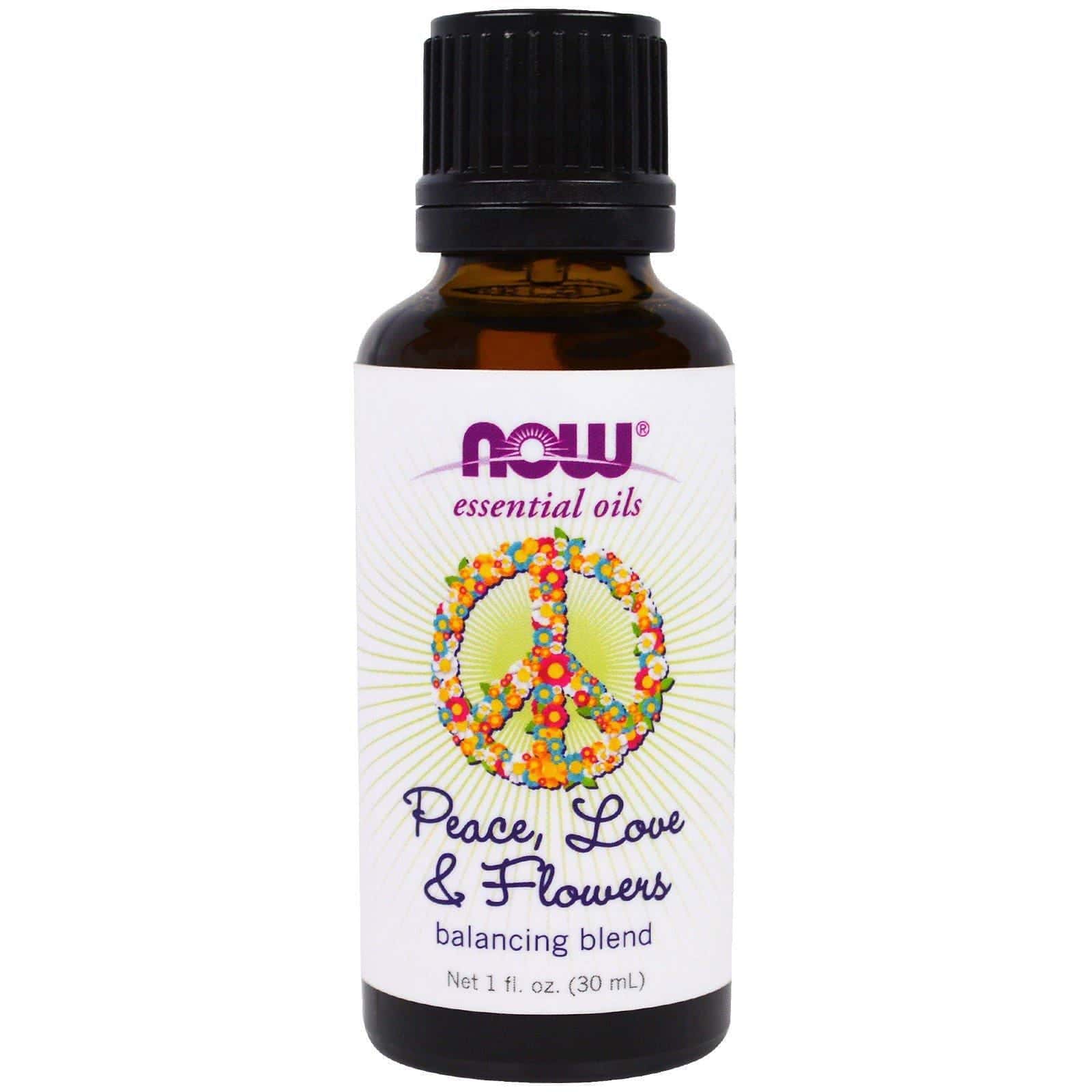 Now Foods, Paz, amor y flores, aceites esenciales, mezcla balanceada, 1 fl oz (30 ml)