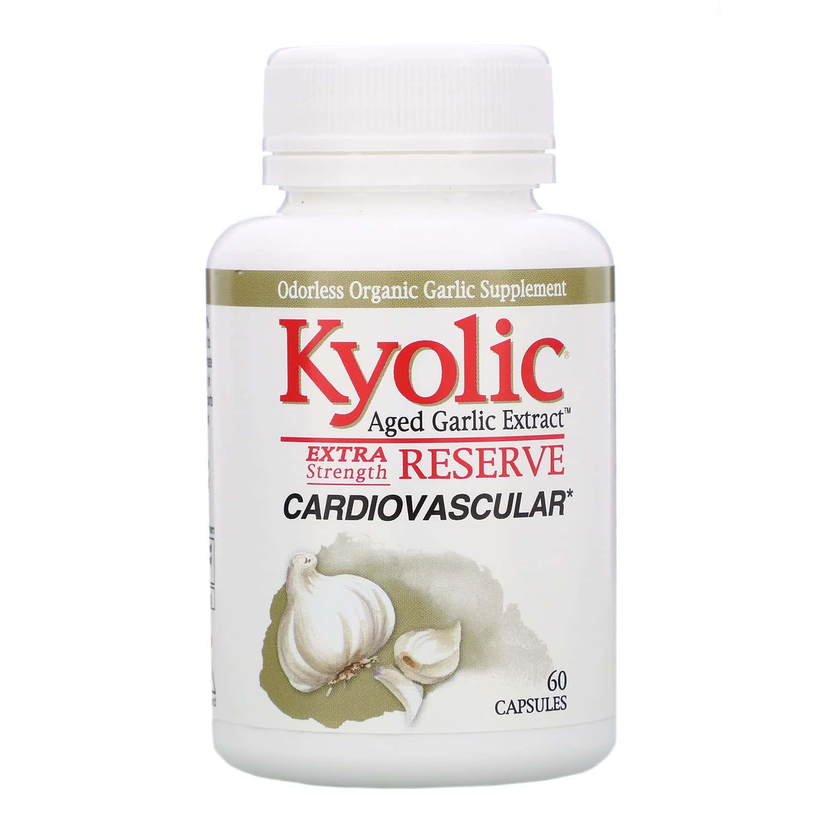 Kyolic, Aged Garlic Extract, Reserva de extrafuerza, 60 cápsulas