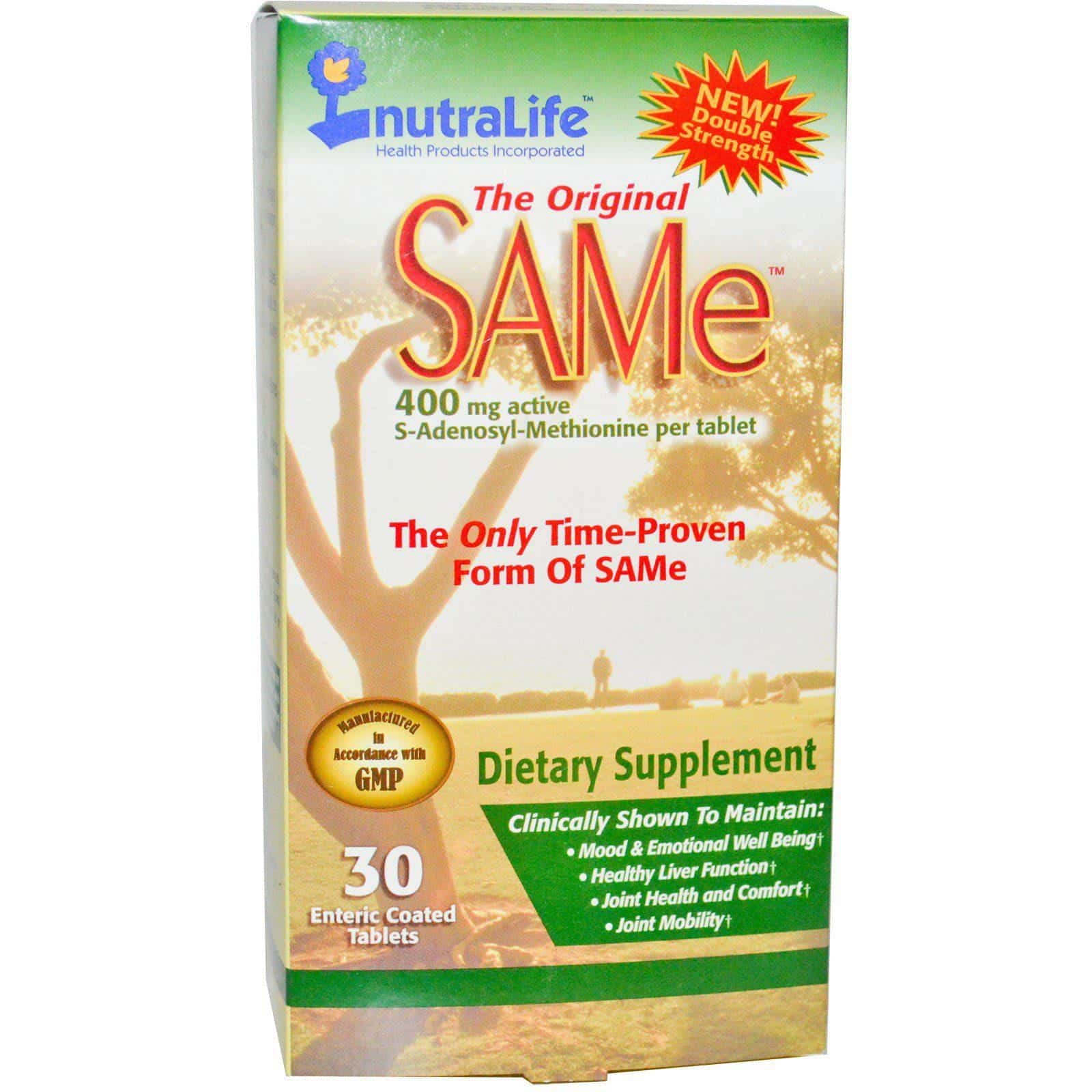 NutraLife, El original SAM-e (S-adenosil-L-metionina), 400 mg, 30 comprimidos entéricos revestidos