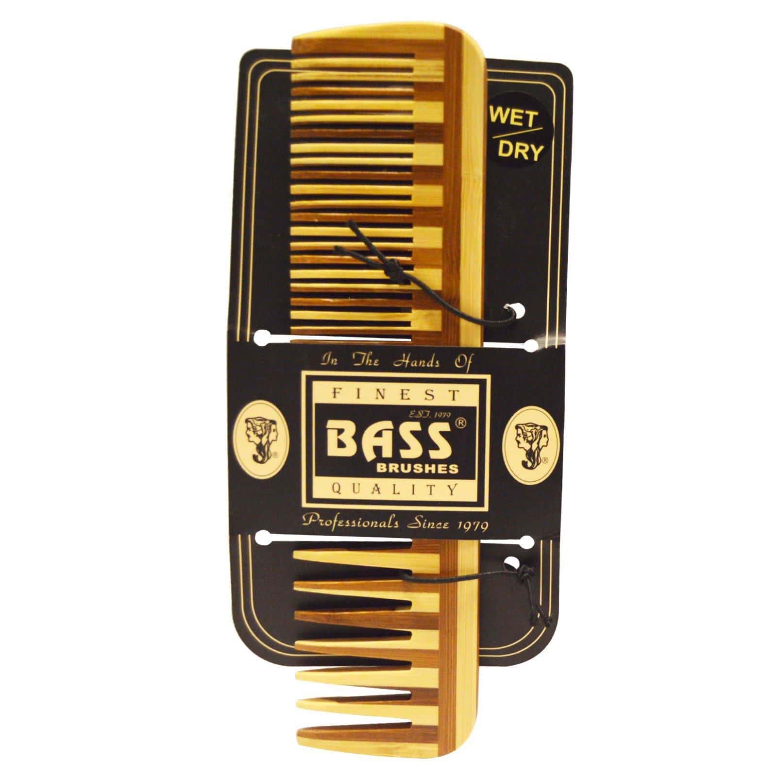 Bass Brushes, Peine de Madera, Grande, Diente amplio / La Combinación de Mejor Calidad