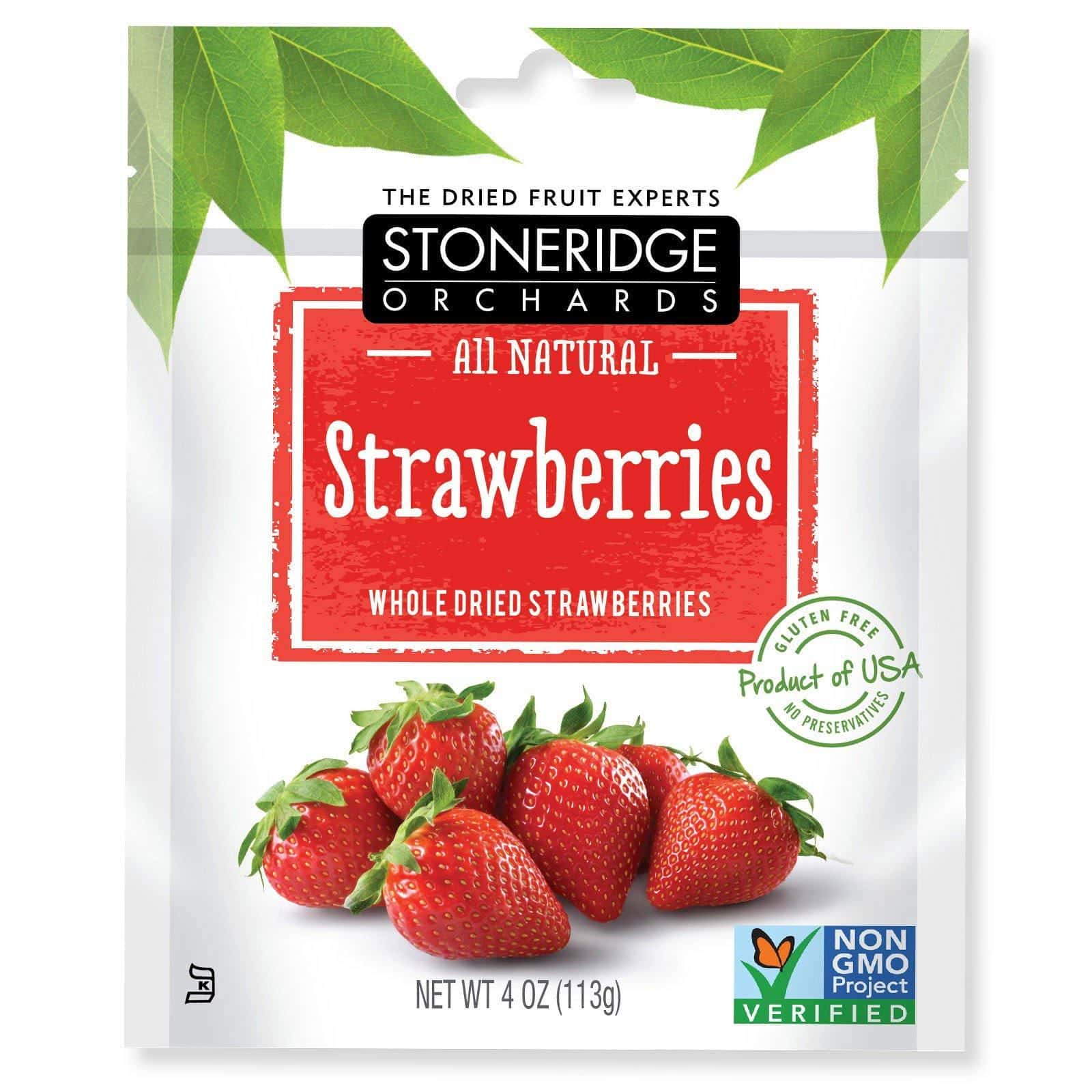 Stoneridge Orchards, Fresas, Fresas secas enteras, 113 g (4 oz)