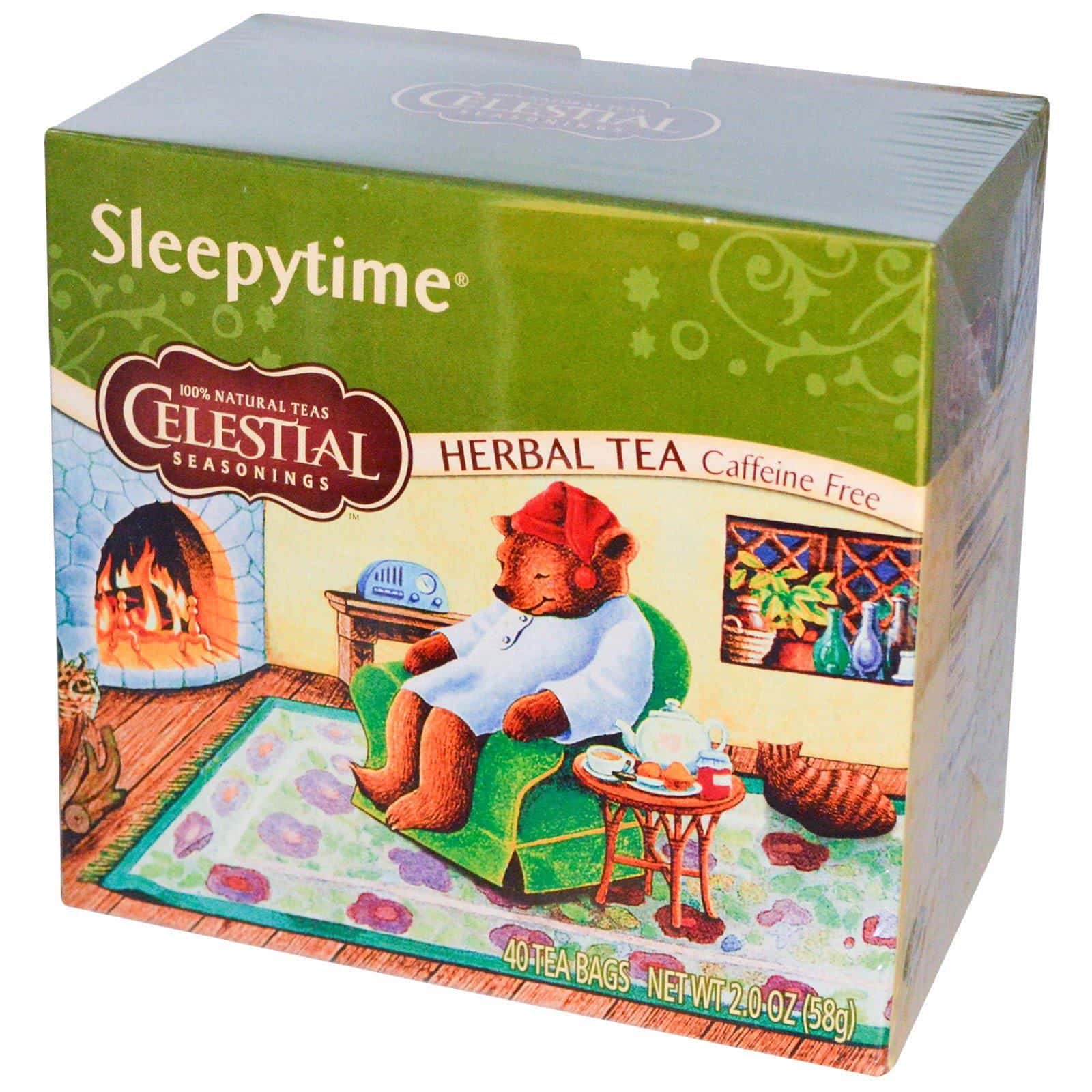 Celestial Seasonings, Té herbal, Libre de cafeína, Sleepytime, 40 bolsas de té, 2.0 (58 g)