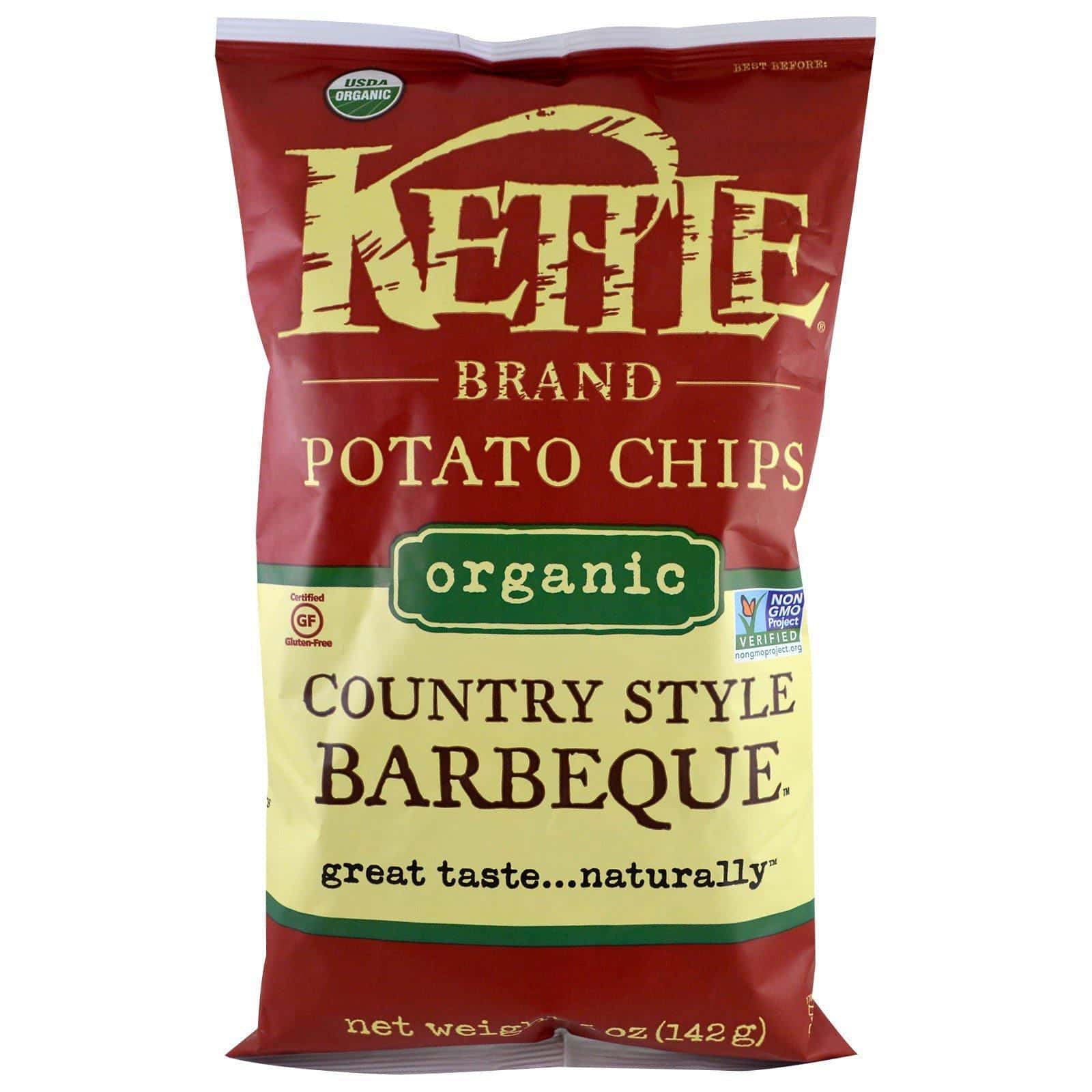 Kettle Foods, Papas fritas orgánicas, barbacoa estilo country, 5 oz (142 g)