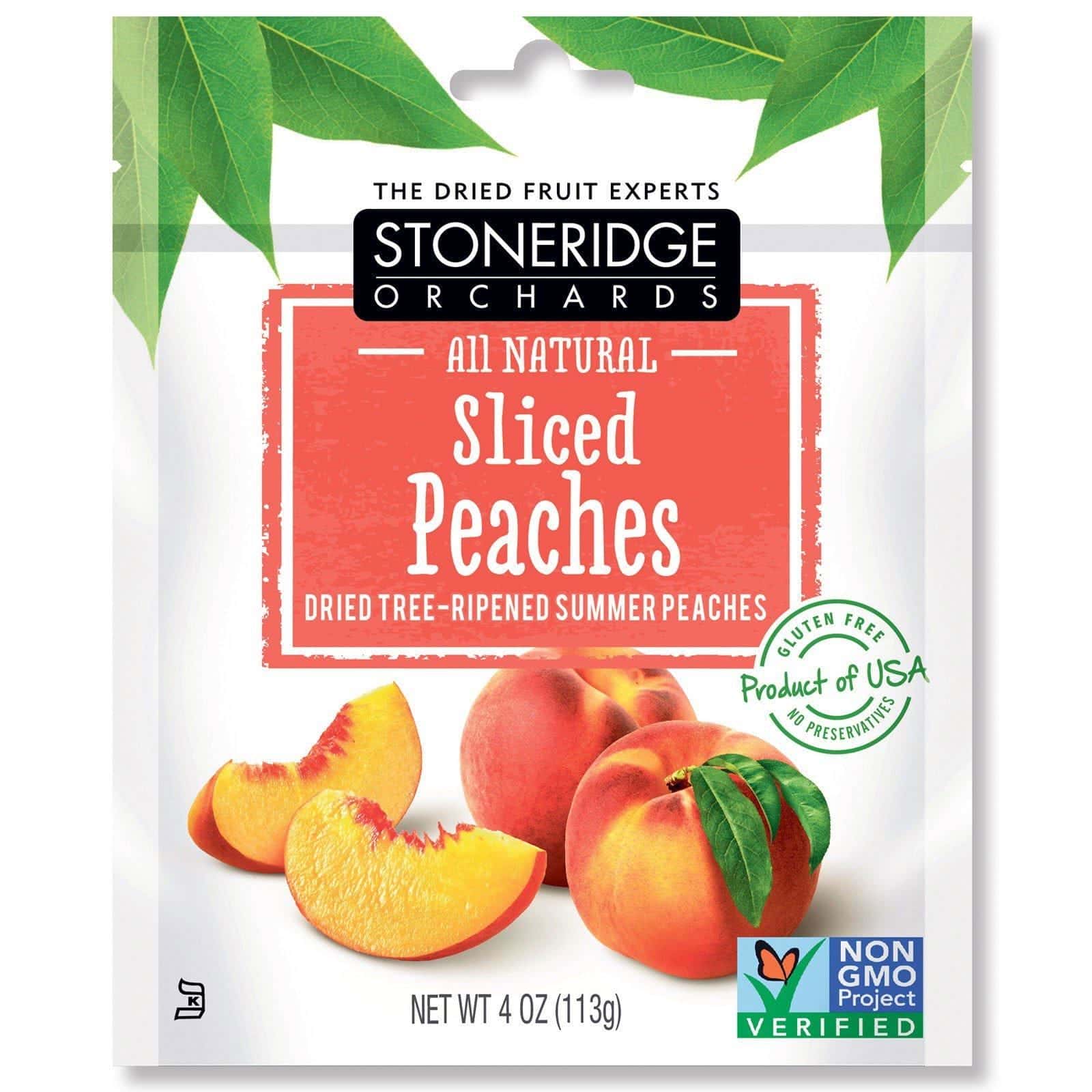 Stoneridge Orchards, Durazno en rodajas, duraznos veraniegos secos y maduros en el árbol, 4 oz (113 g)