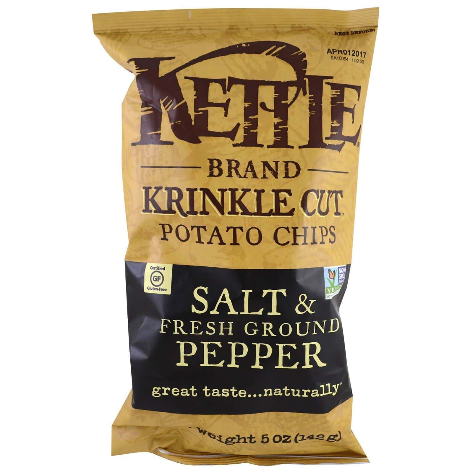 Kettle Foods, Papas fritas, sal y pimienta molida fresca, 5 oz (142 g)