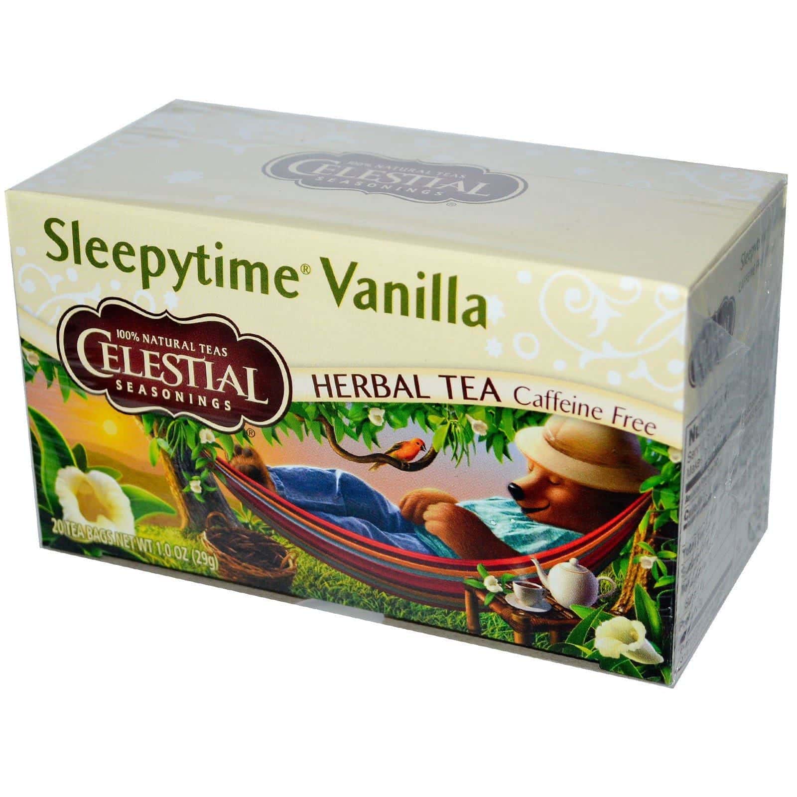 Celestial Seasonings, Té de hierbas, Sleepytime vainilla, sin cafeína, 20 bolsas de té, 1,0 oz (29 g)