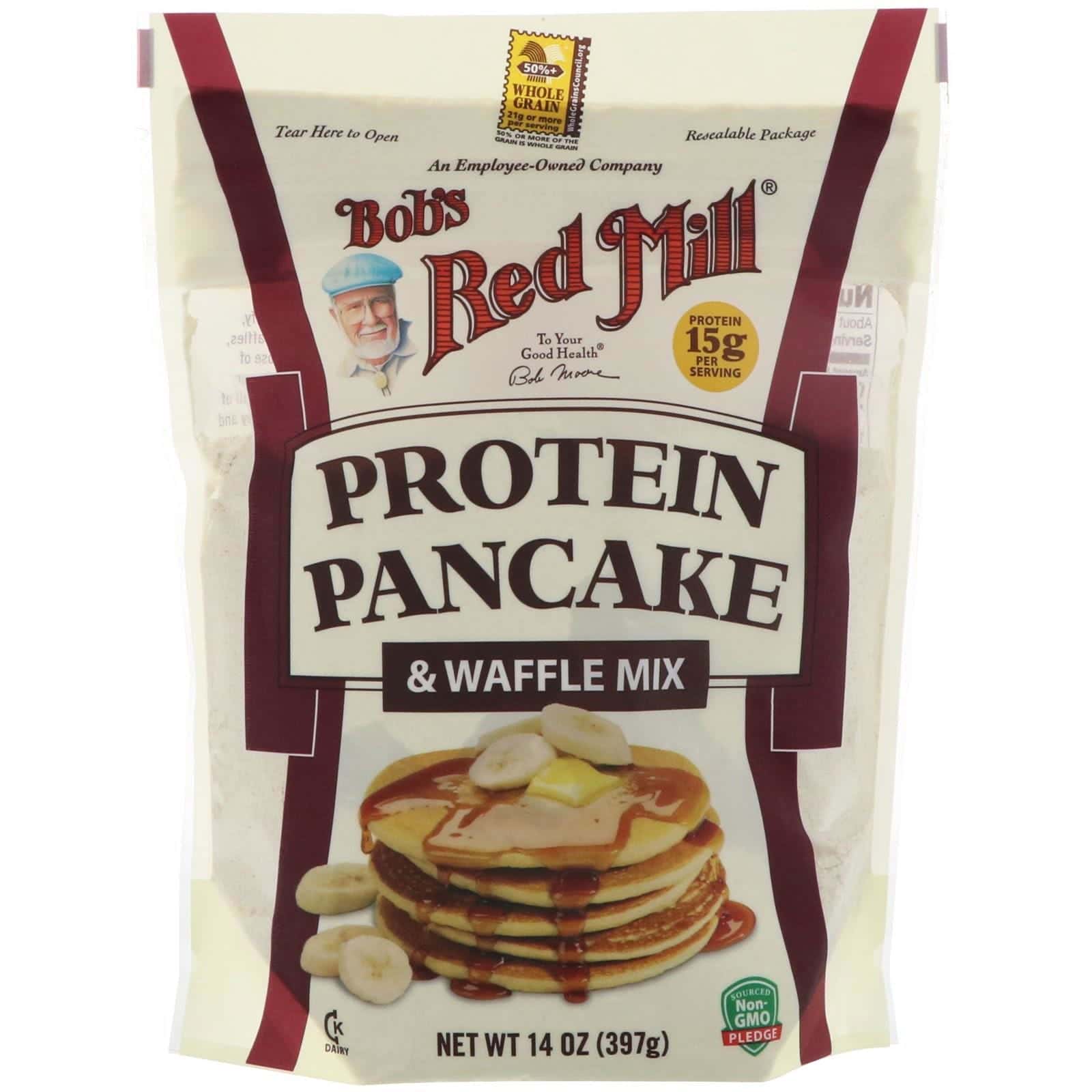 Bob's Red Mill, Mezcla de proteína de waffle y panqueque, 14 oz (397 g)