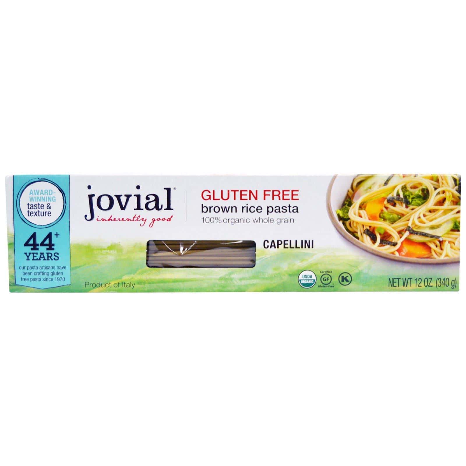 Jovial, Arroz de pasta marrón, Capellini, 12 onzas (340 g)