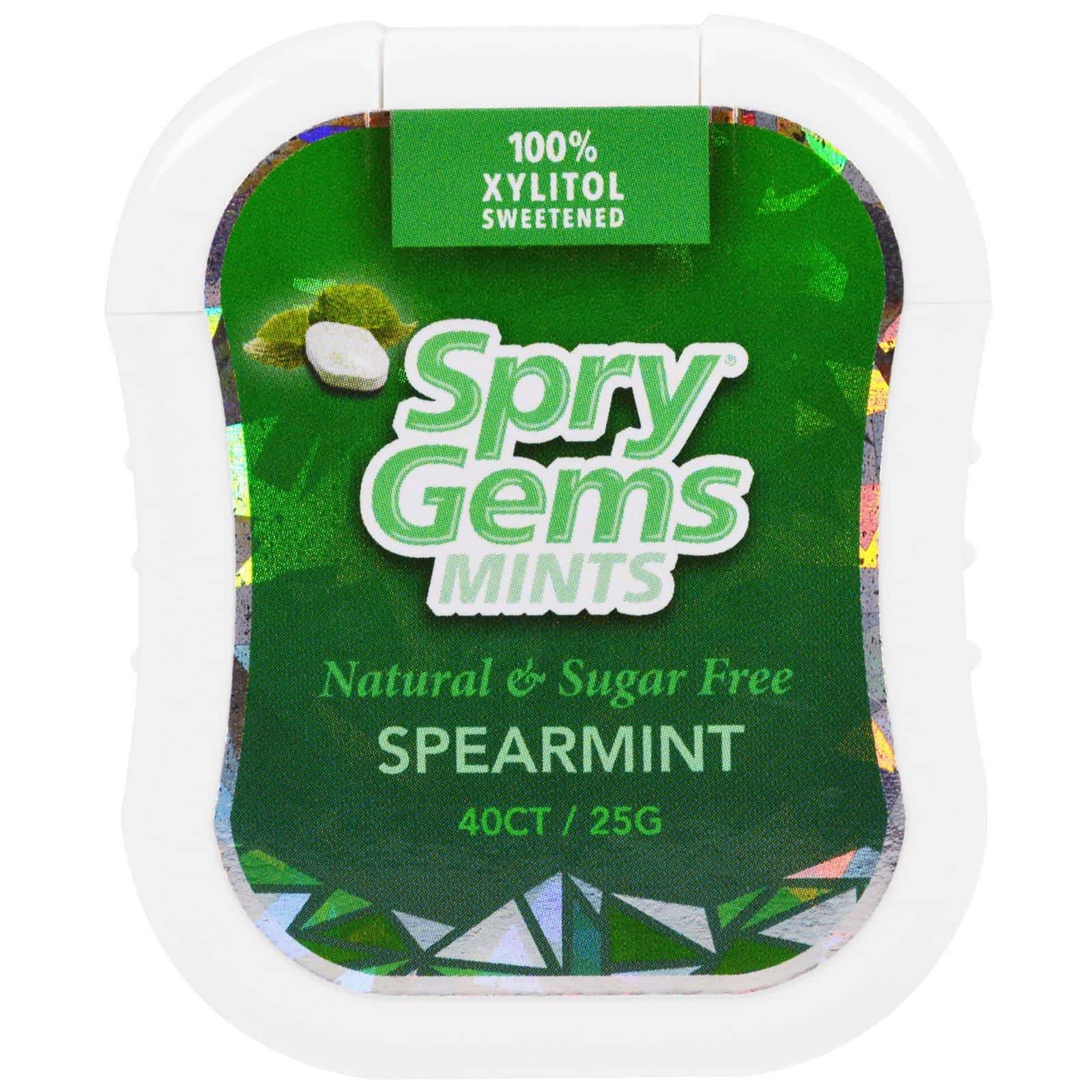 Xlear, Spry Gems, pastillas de menta, yerbabuena , 40 unidades, 25 g