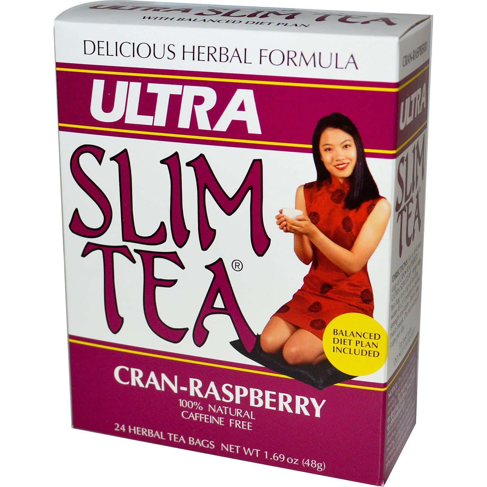 Hobe Labs, Té Ultra Slim, arándano y frambuesa, sin cafeína, 24 saquitos de té herbal, 1.69 oz (48 g)