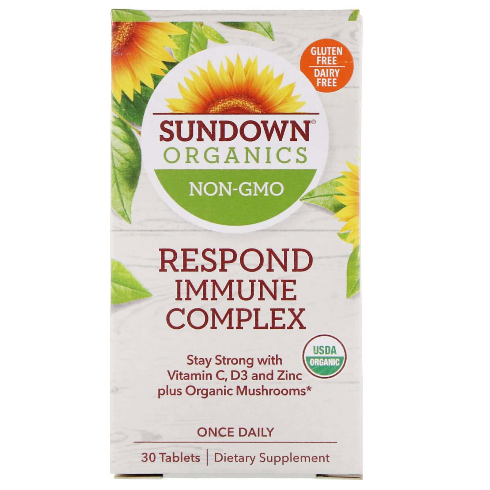 Sundown Organics, Complejo de respuesta inmunitaria, 30 comprimidos