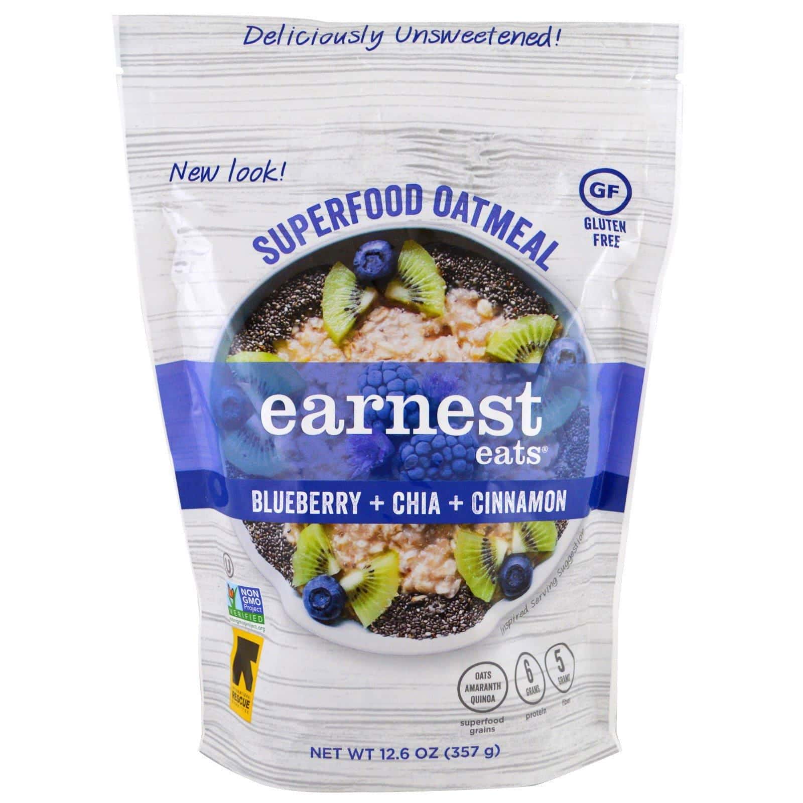 Earnest Eats, Avena superalimenticia, arándano + chía + canela, 12.6 oz (357 g)