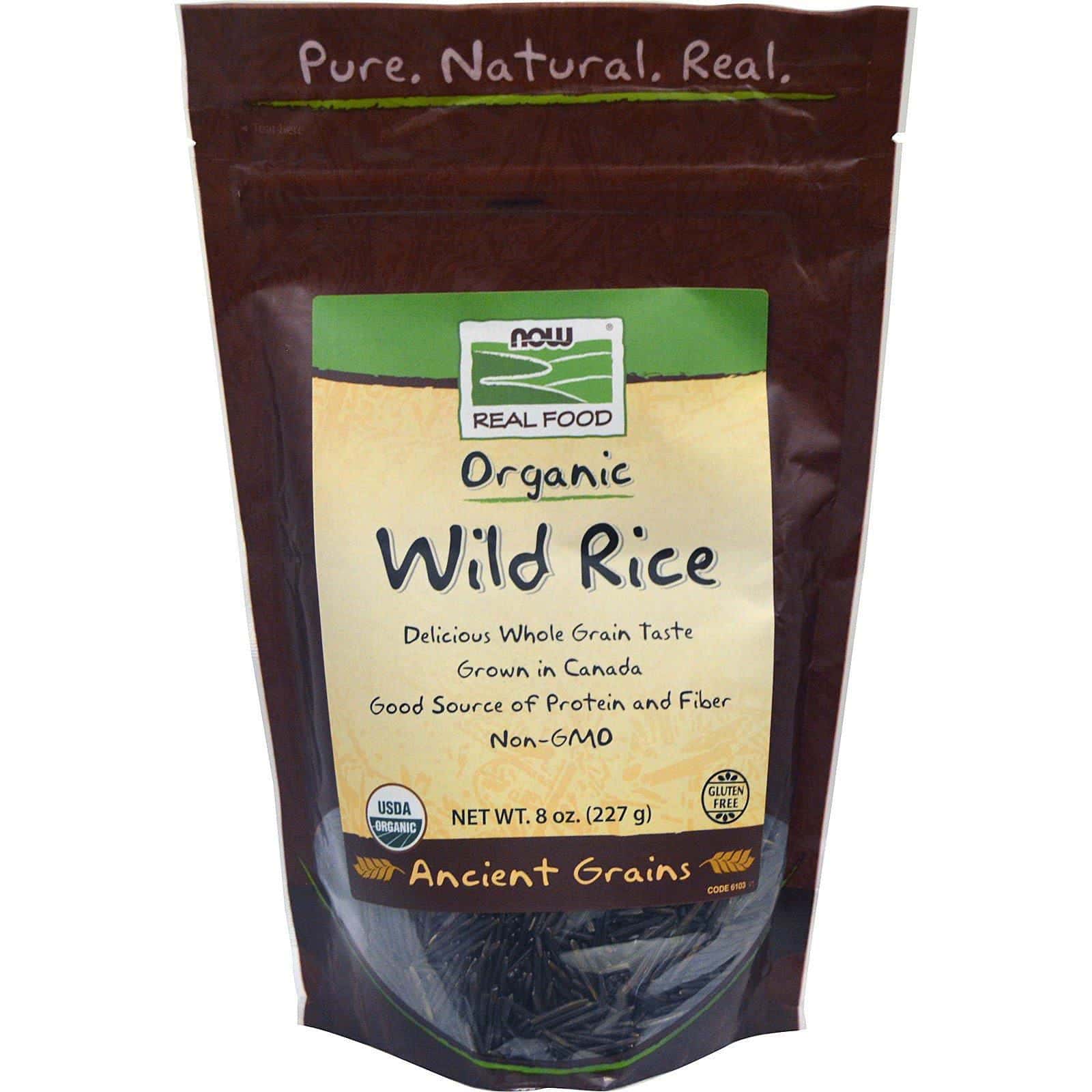 Now Foods, Arroz salvaje orgánico, 8 oz (227 g)