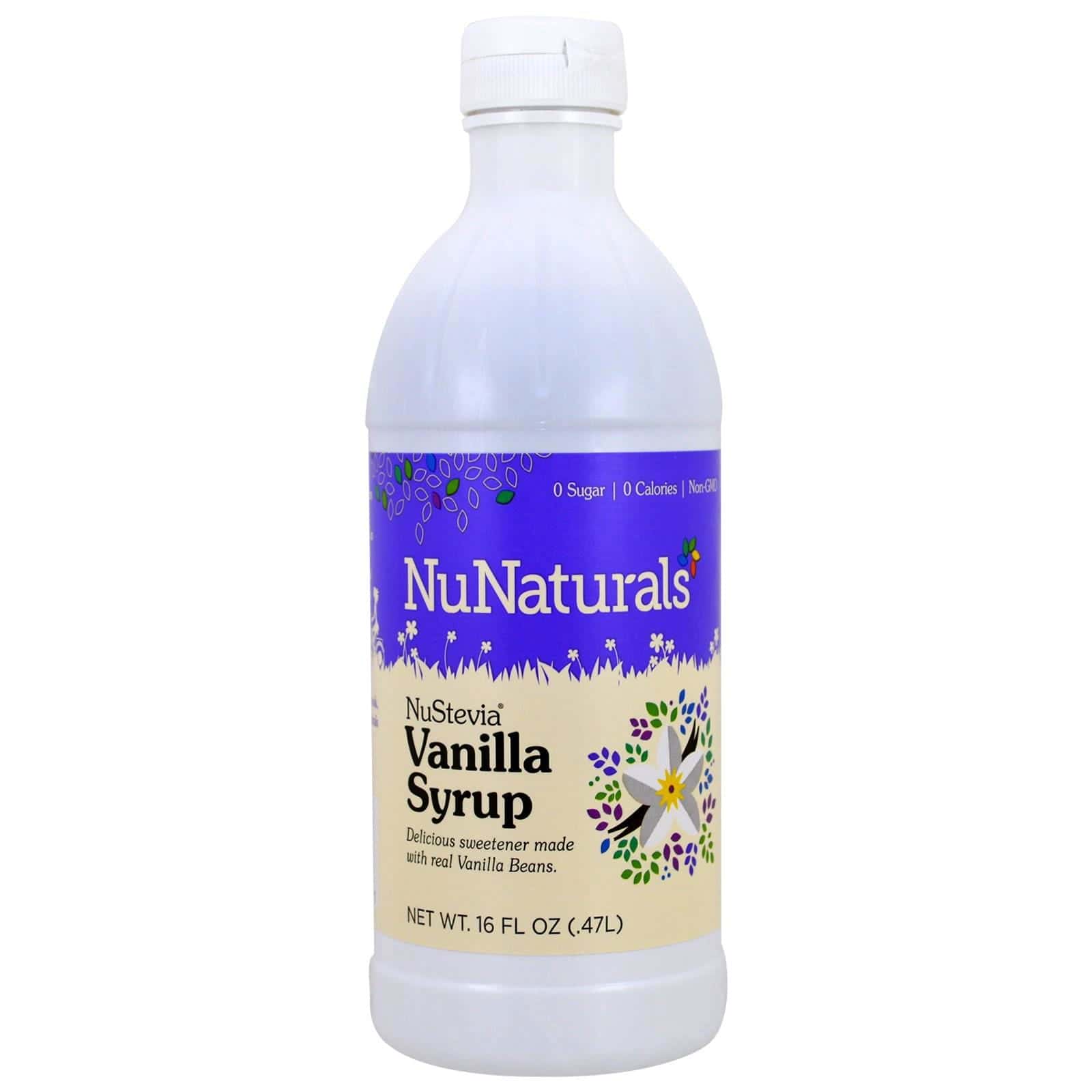 NuNaturals, NuStevia, jarabe de vainilla, 16 oz (47 l)