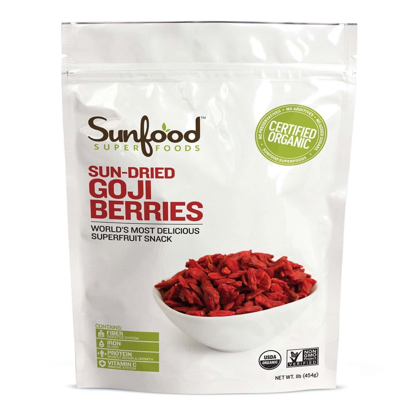 Sunfood, Goji Berries, 1 lb