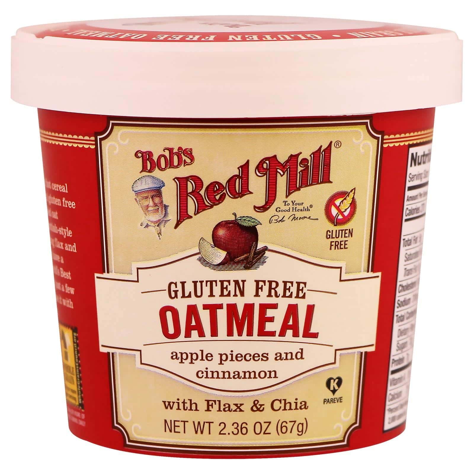 Bob's Red Mill, Avena, Trozos de manzana y canela, 2.36 oz (67 g)