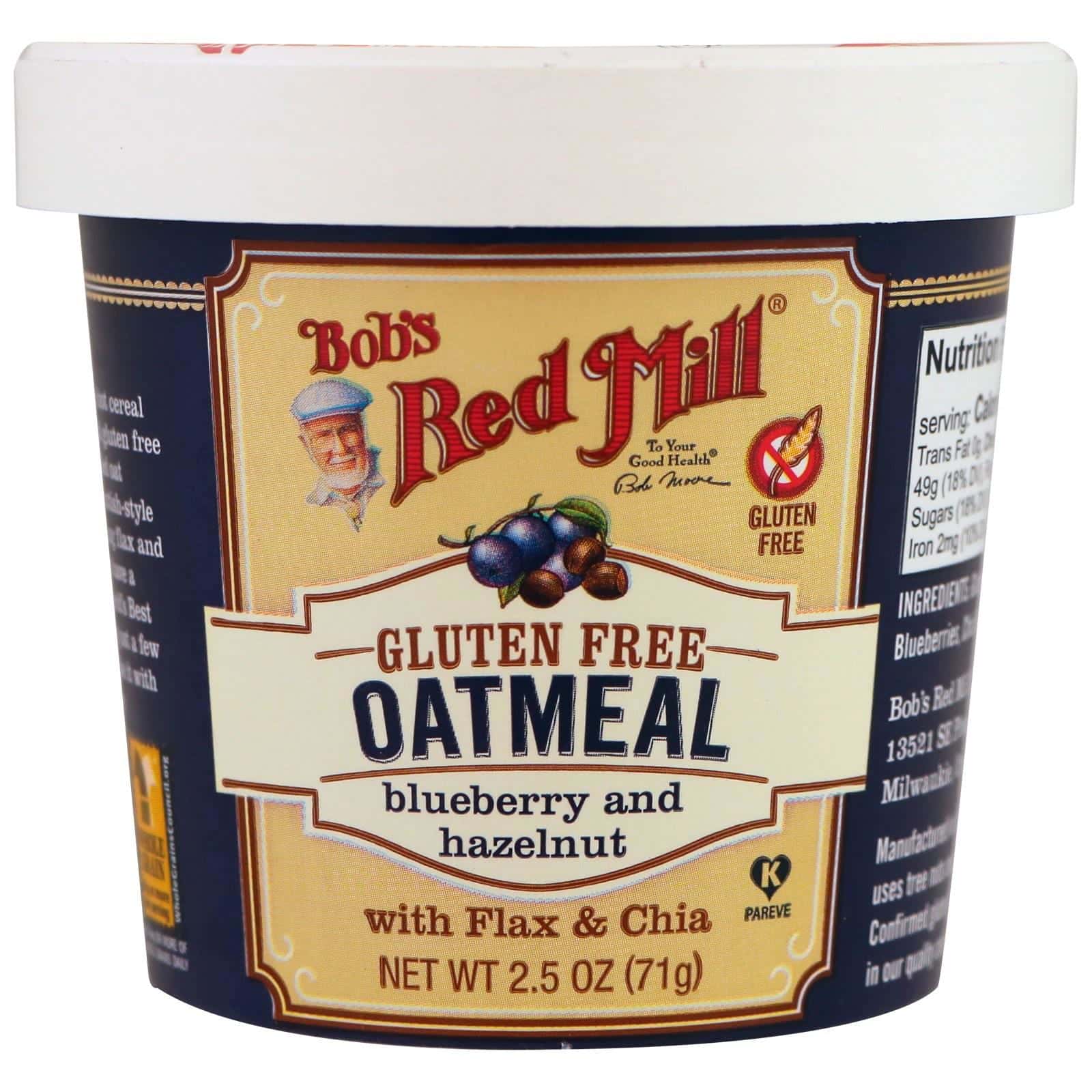 Bob's Red Mill, Avena, Arándano y Avellana, 2.5 oz (71 g)