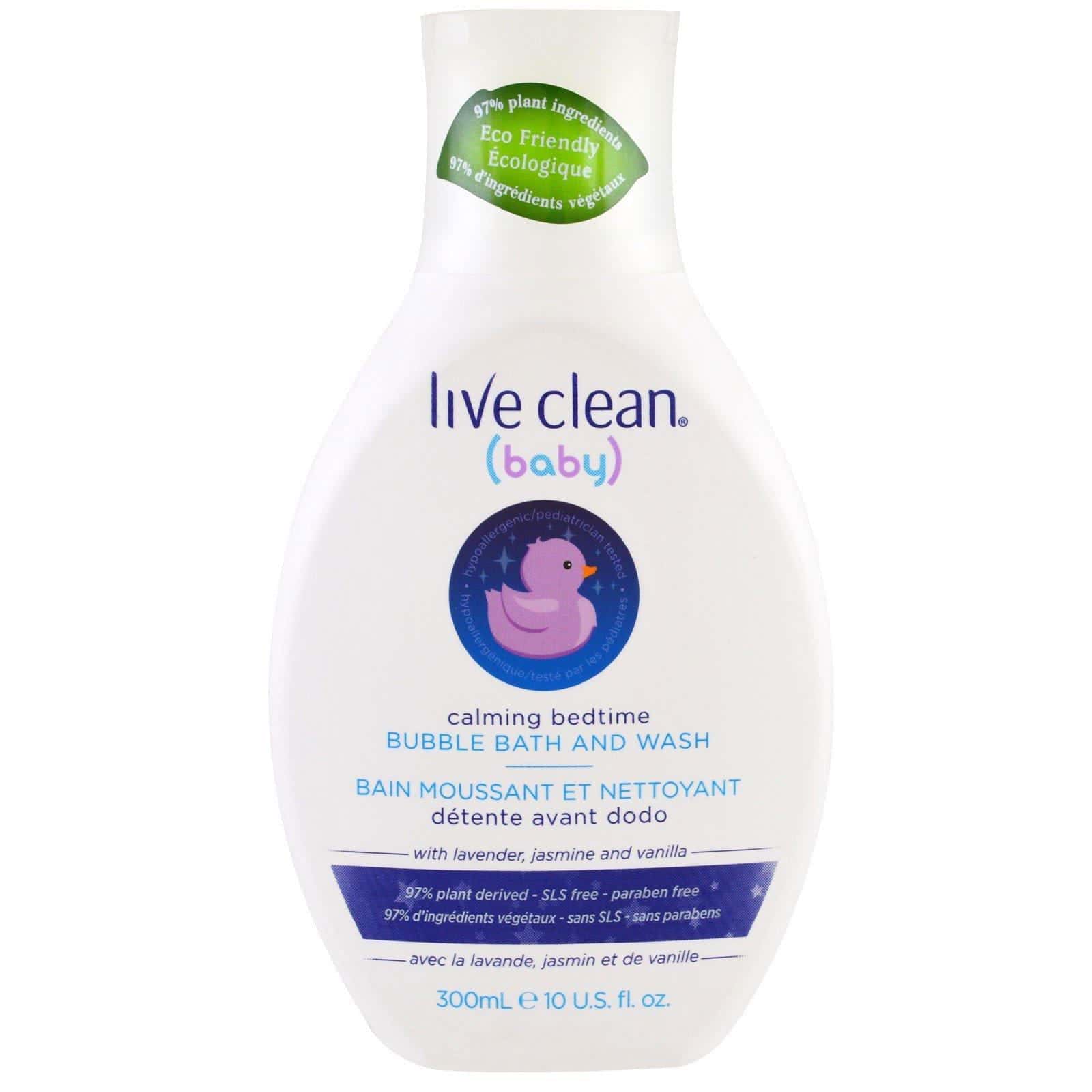 Live Clean, Bebé, descanso tranquilo, baño con burbujas y gel, 10 fl. Oz (300 ml)