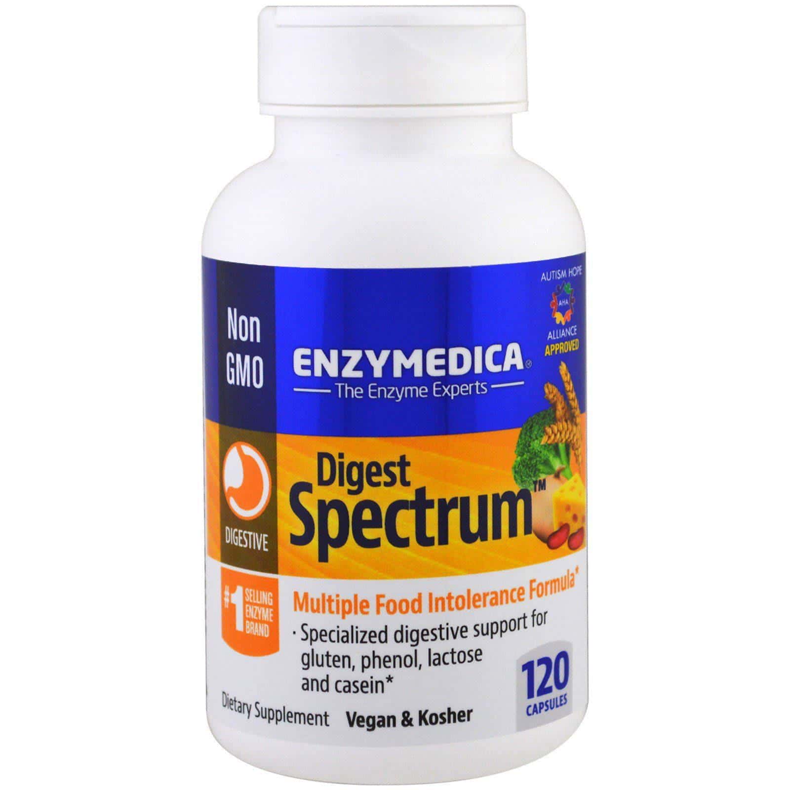Enzymedica, Digest Spectrum, 120 cápsulas