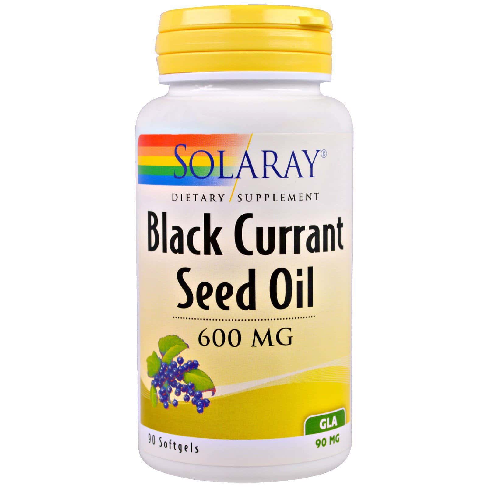 Solaray, Aceite de semilla de grosella negra, 600 mg, 90 cápsulas