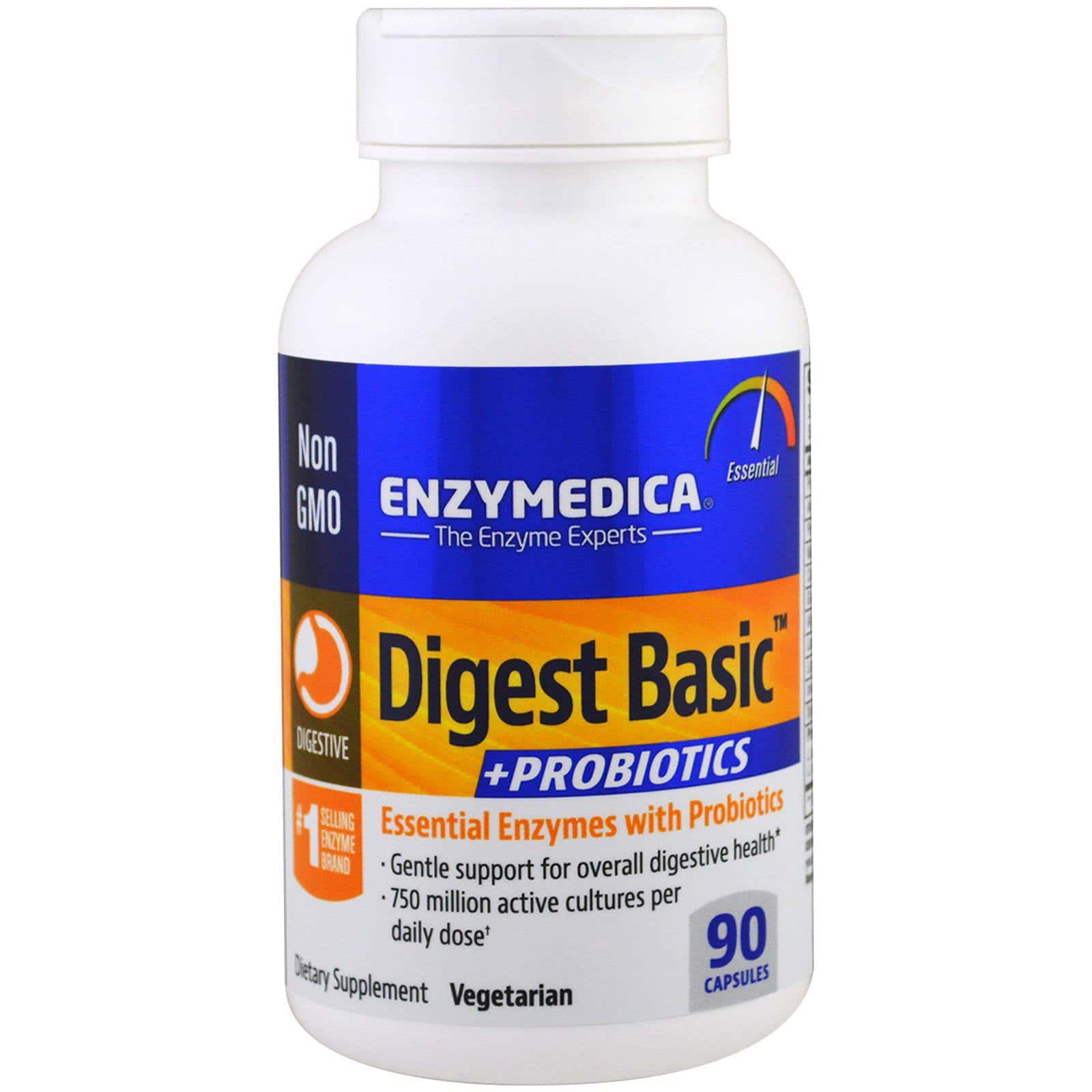 Enzymedica, Digest Basic + probióticos, 90 cápsulas