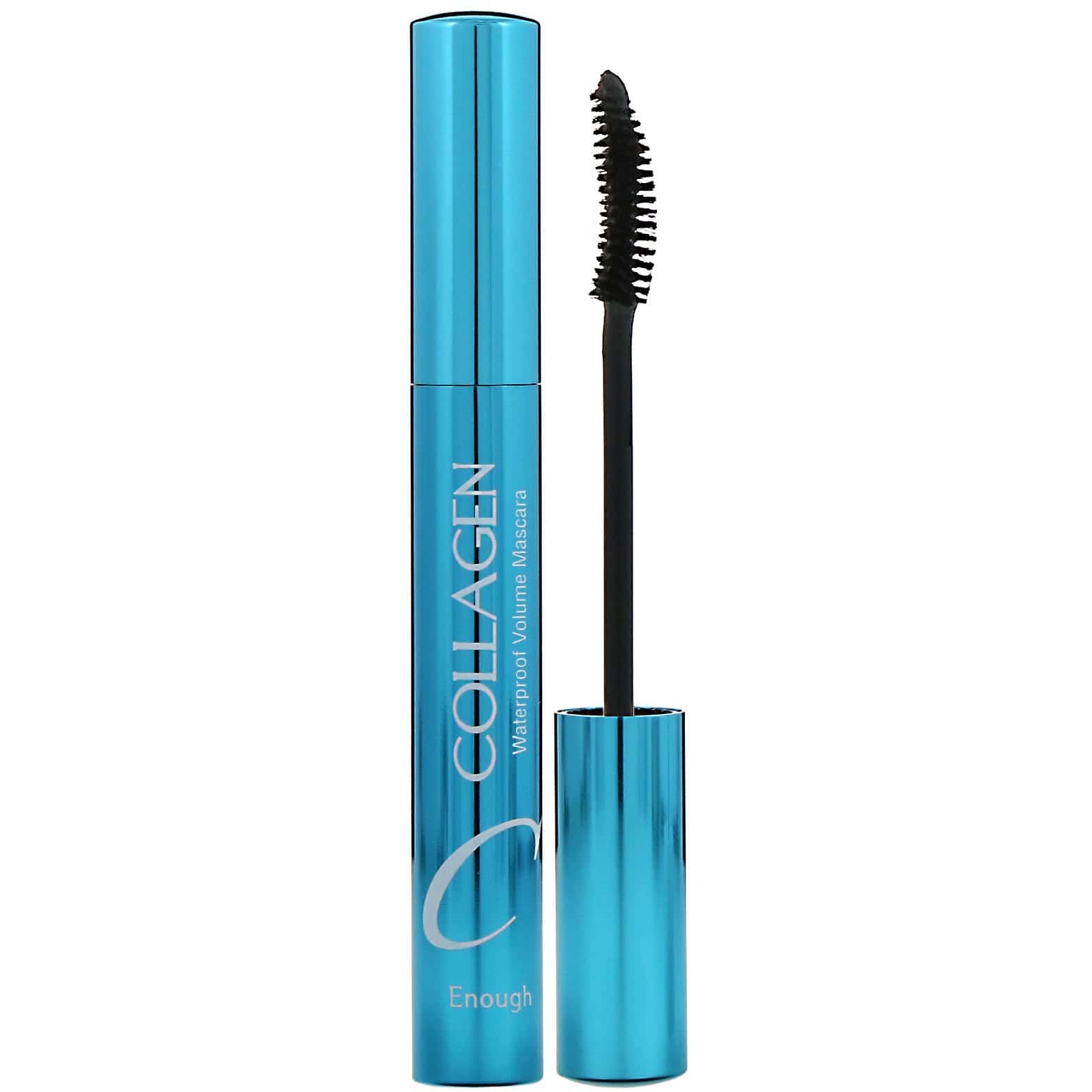 Enough, Colágeno, Máscara de pestañas para aumentar el volumen a prueba de agua, 9 ml (0,30 oz. líq.)