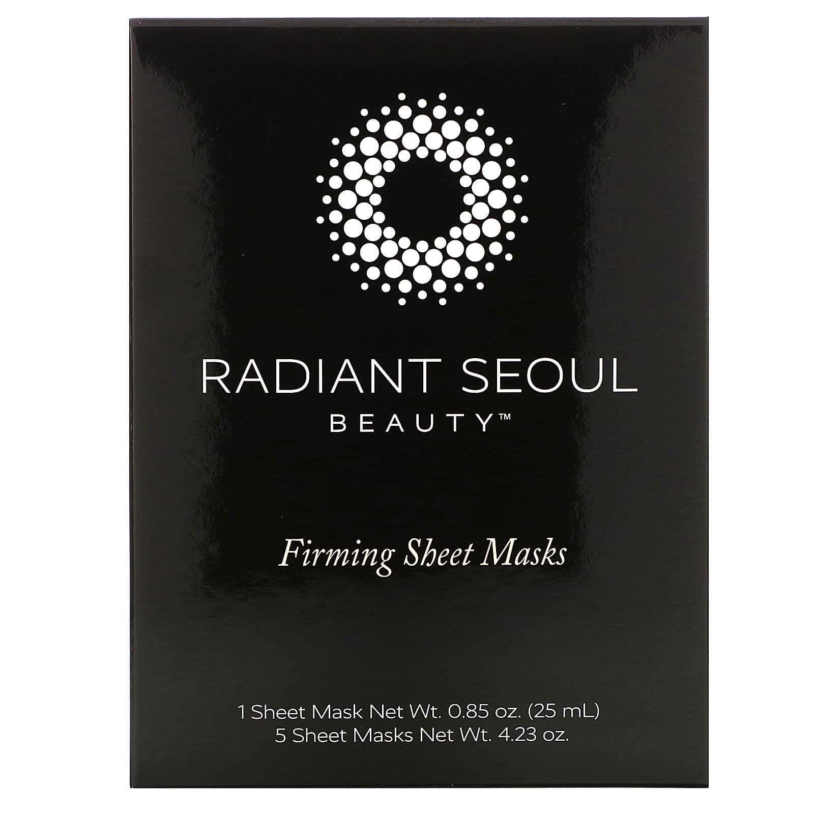 Radiant Seoul, Mascarilla reafirmante en lámina, 5 láminas de mascarilla, 25 ml (0,85 oz) cada una