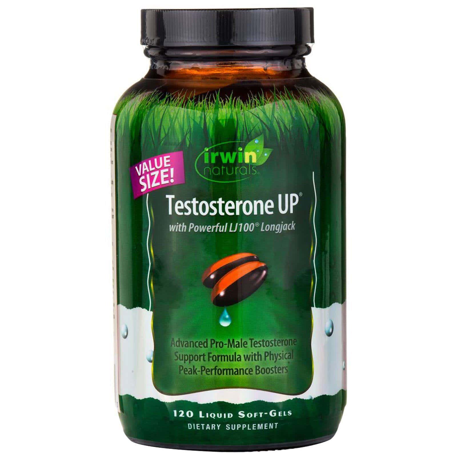 Irwin Naturals, Testosterona UP, 120 cápsulas líquida blandas