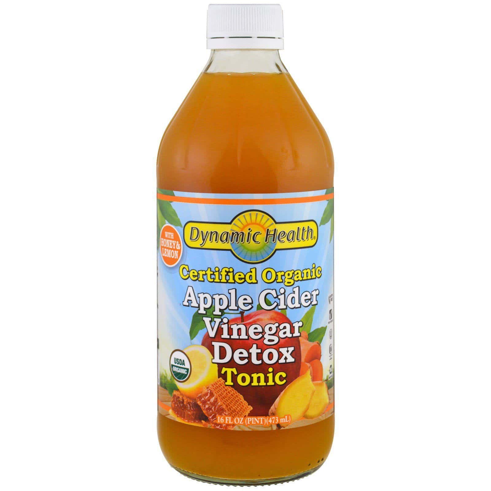 Dynamic Health Laboratories, Tónico Detox de Sidra de Vinagre de Manzana con certificación orgánica, 16 fl oz (473 ml)