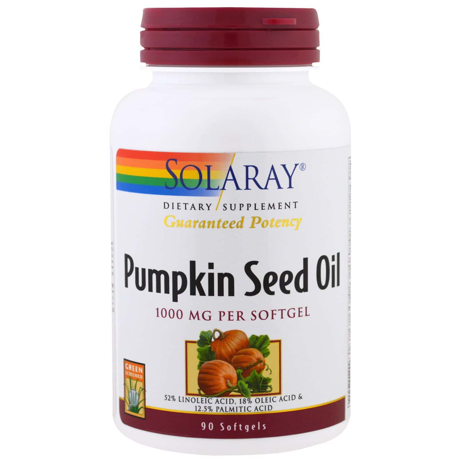 Solaray, Pumpkin Seed Oil, 1,000 mg, 90 Softgels