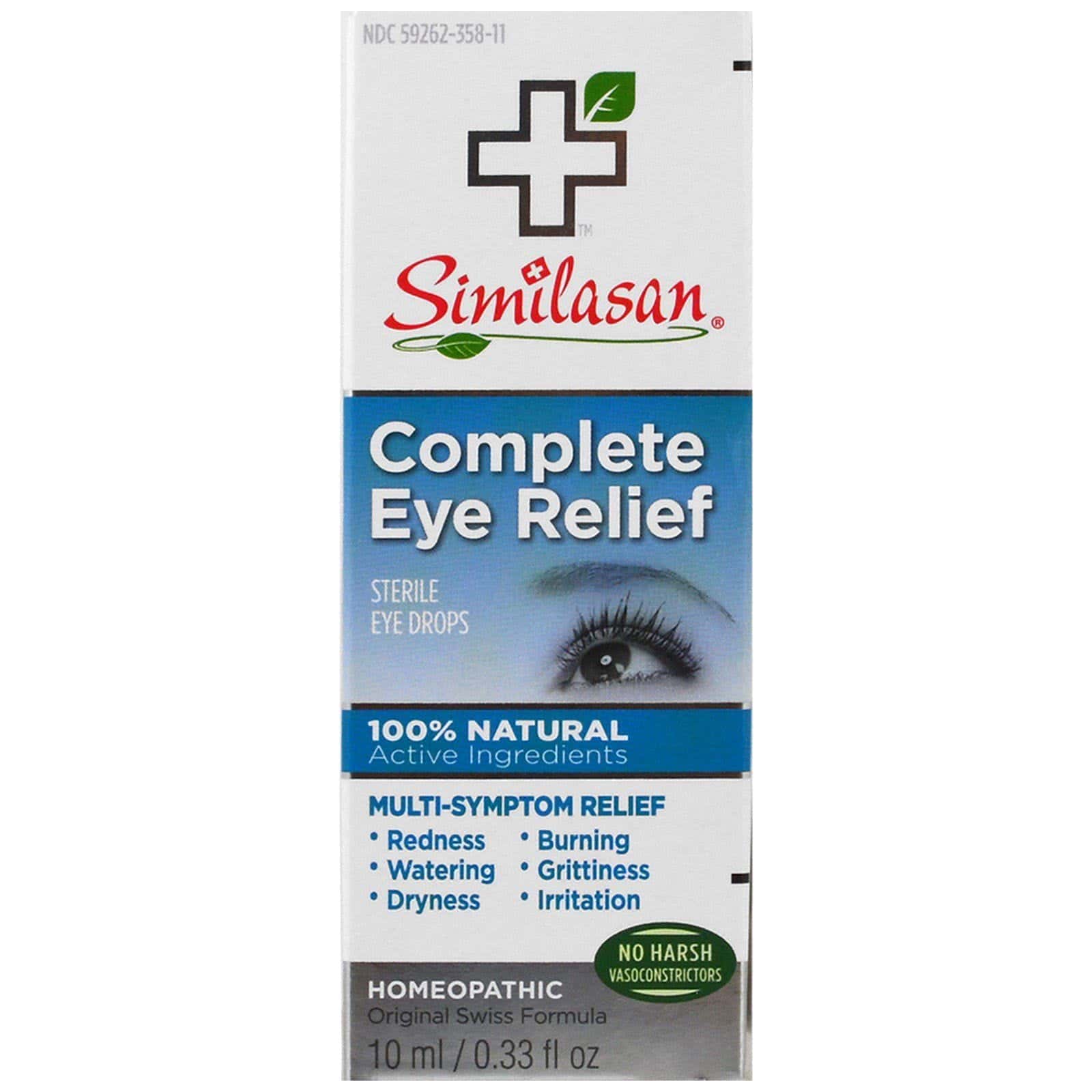 Similasan, Alivio completo para los ojos, gotas oftálmicas estériles, 0.33 fl oz (10 ml)