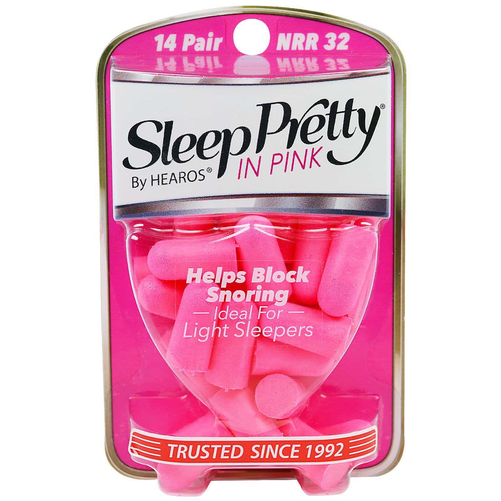 Hearos, Tapones para los oídos, Duerme lindo en Rosado, 14 pares